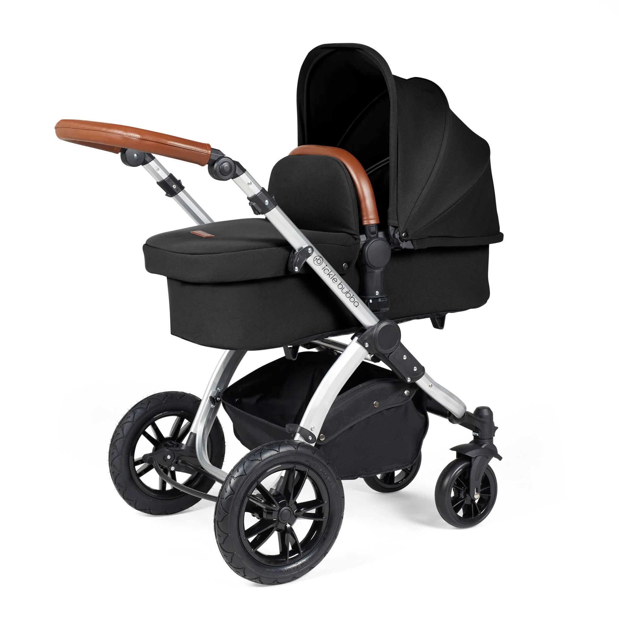 Ickle Bubba Stomp Luxe 2 in 1 Pushchair - Silver / Midnight / Tan -  | For Your Little One