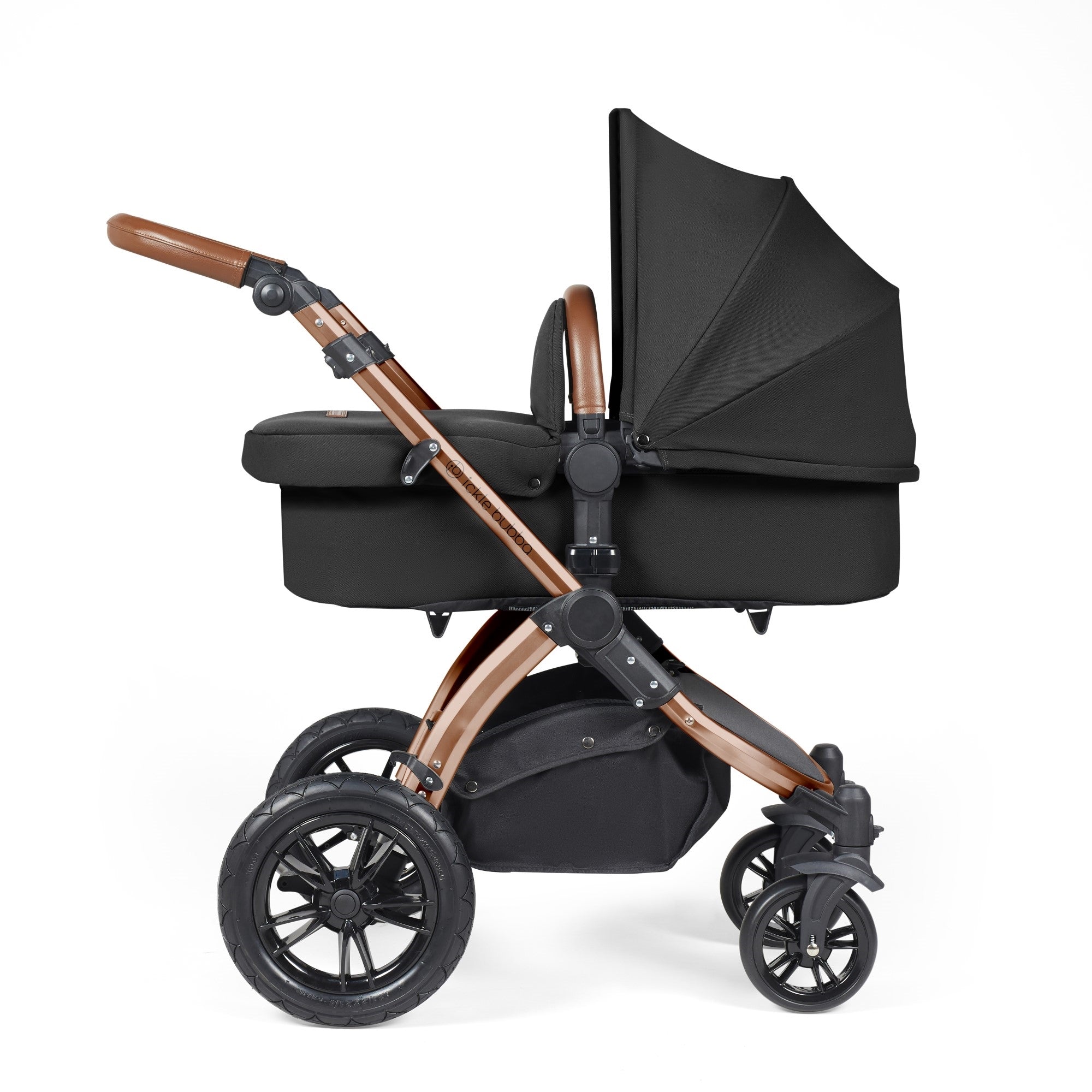 Ickle Bubba Stomp Luxe All-in-One Travel System With Isofix Base - Bronze / Midnight / Tan   