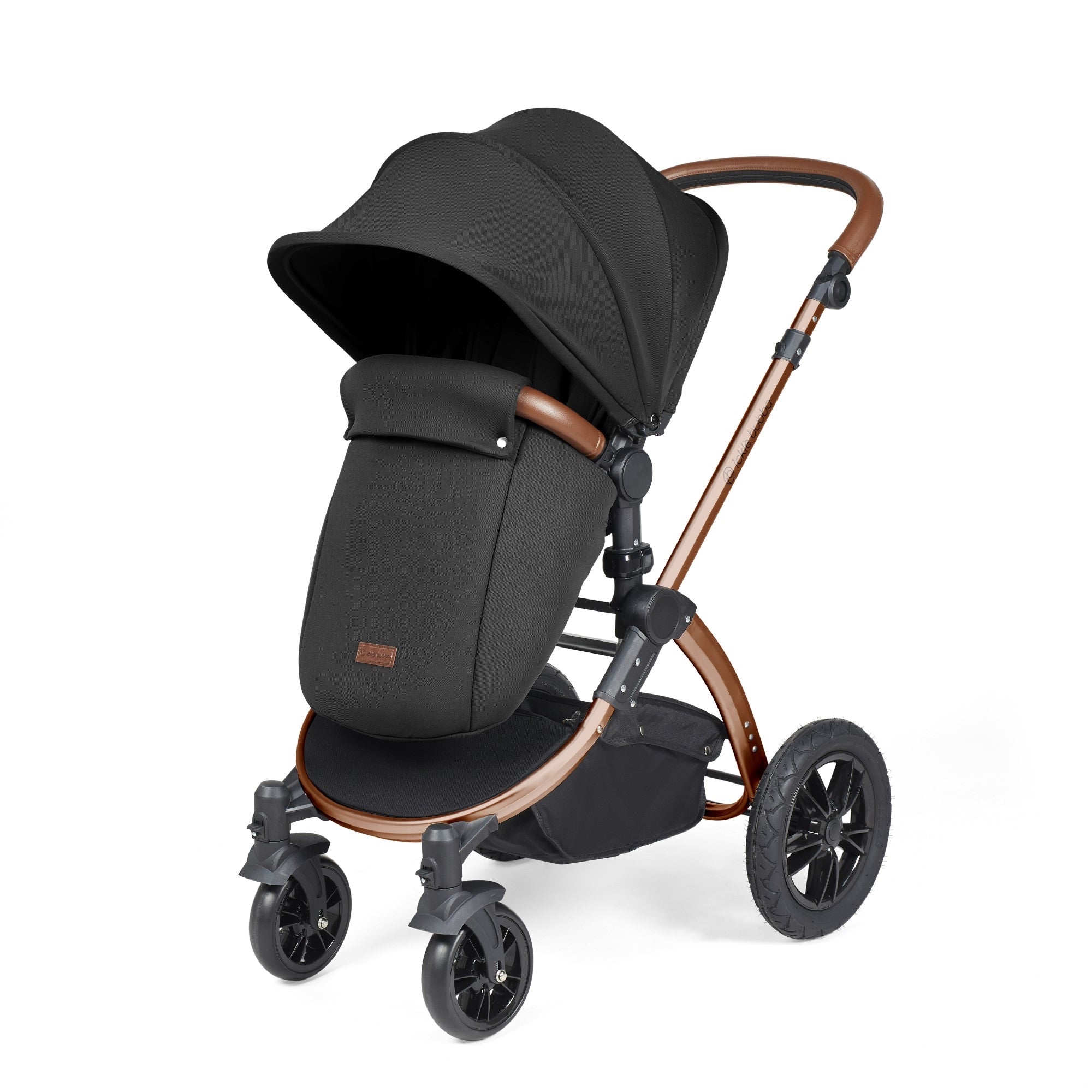 Ickle Bubba Stomp Luxe All-in-One Travel System With Isofix Base - Bronze / Midnight / Tan   