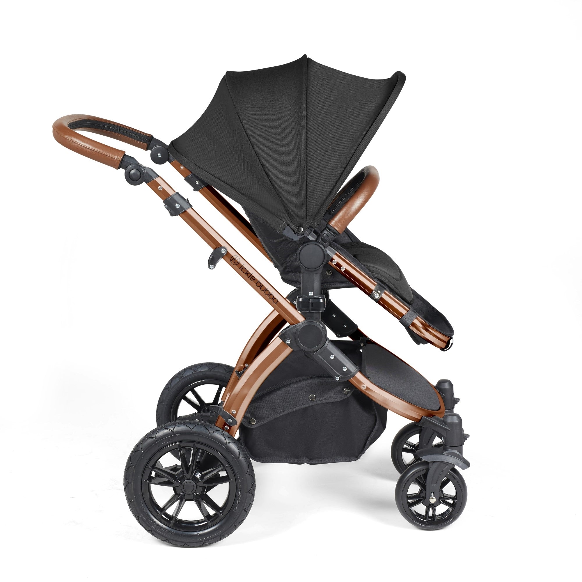 Ickle Bubba Stomp Luxe All-in-One Travel System With Isofix Base - Bronze / Midnight / Tan   