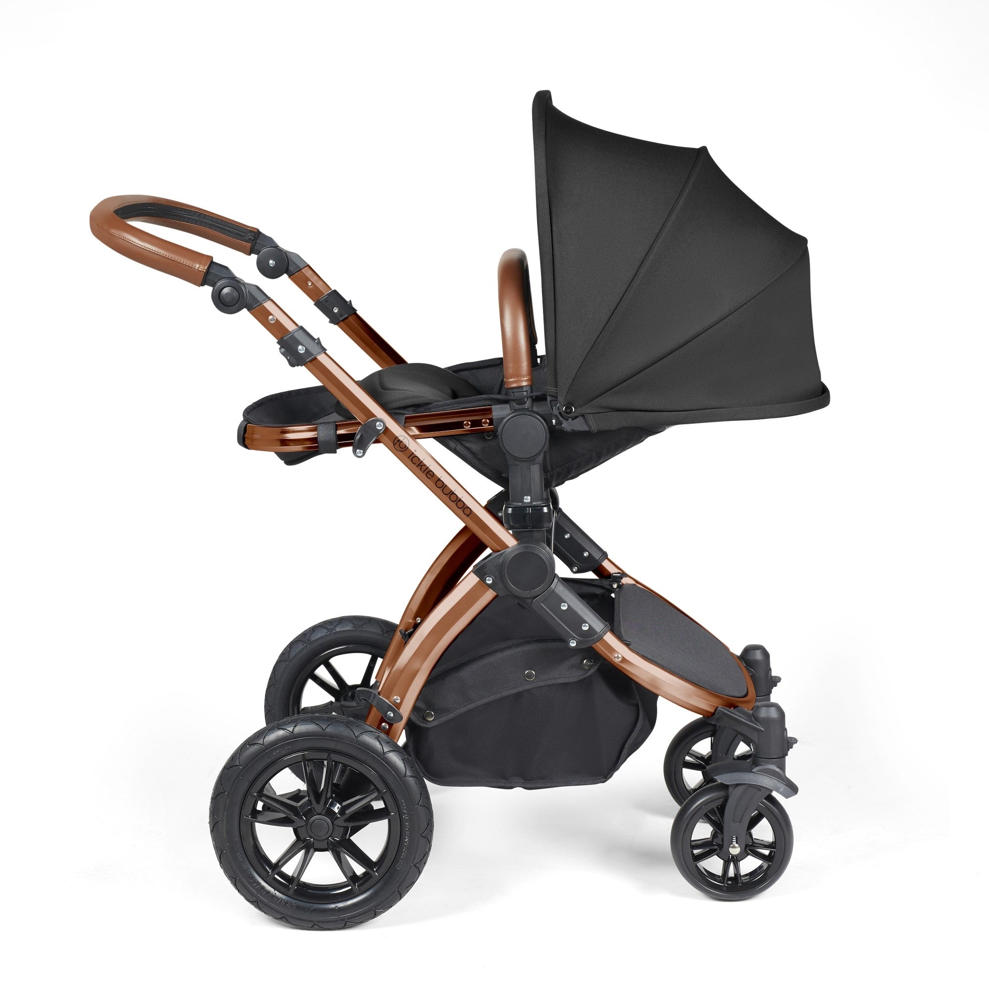 Ickle Bubba Stomp Luxe All-in-One Travel System With Isofix Base - Bronze / Midnight / Tan   