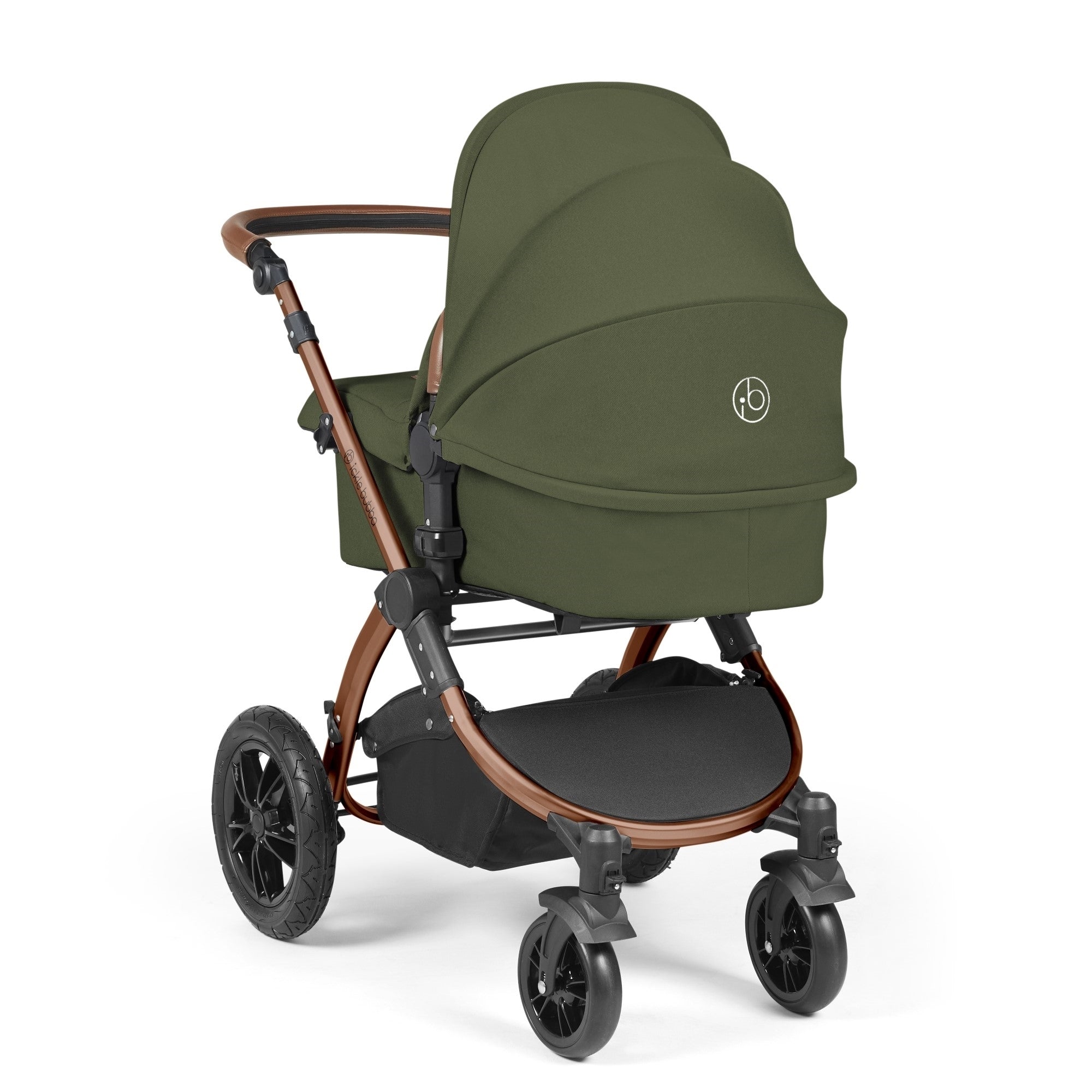 Ickle Bubba Stomp Luxe All-in-One Travel System With Isofix Base - Bronze / Woodland / Tan   