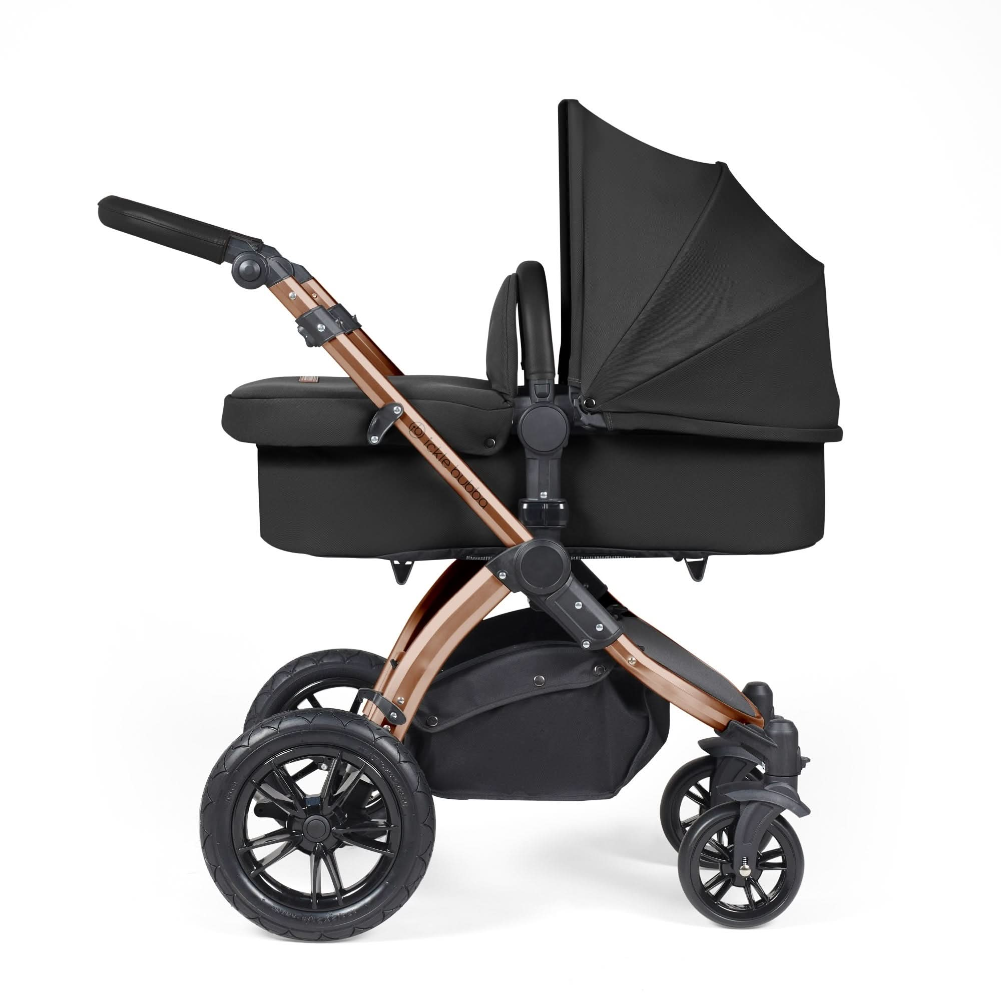 Ickle Bubba Stomp Luxe All-in-One Travel System With Isofix Base - Bronze / Midnight / Black   