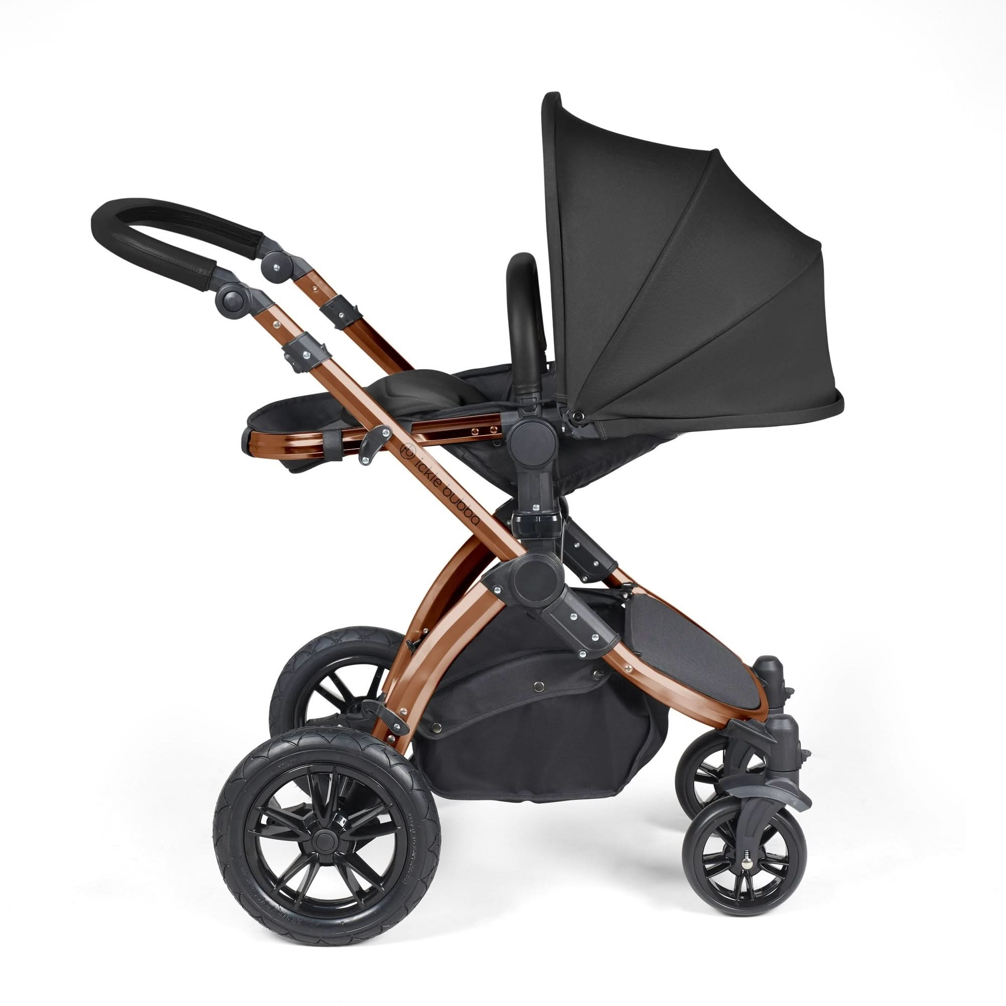 Ickle Bubba Stomp Luxe All-in-One Travel System With Isofix Base - Bronze / Midnight / Black   