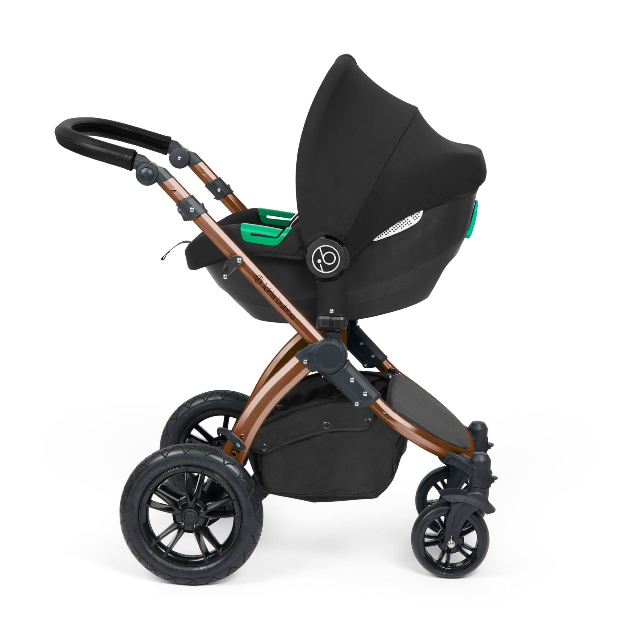 Ickle Bubba Stomp Luxe All-in-One Travel System With Isofix Base - Bronze / Midnight / Black   