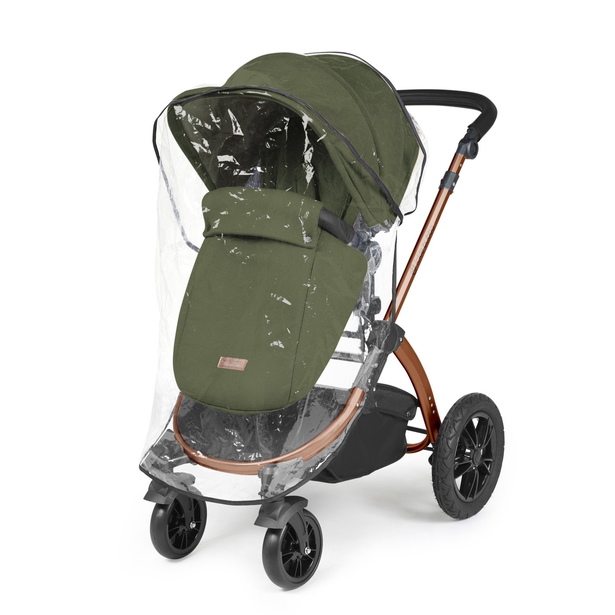 Ickle Bubba Stomp Luxe All-in-One Travel System With Isofix Base - Bronze / Woodland / Black   