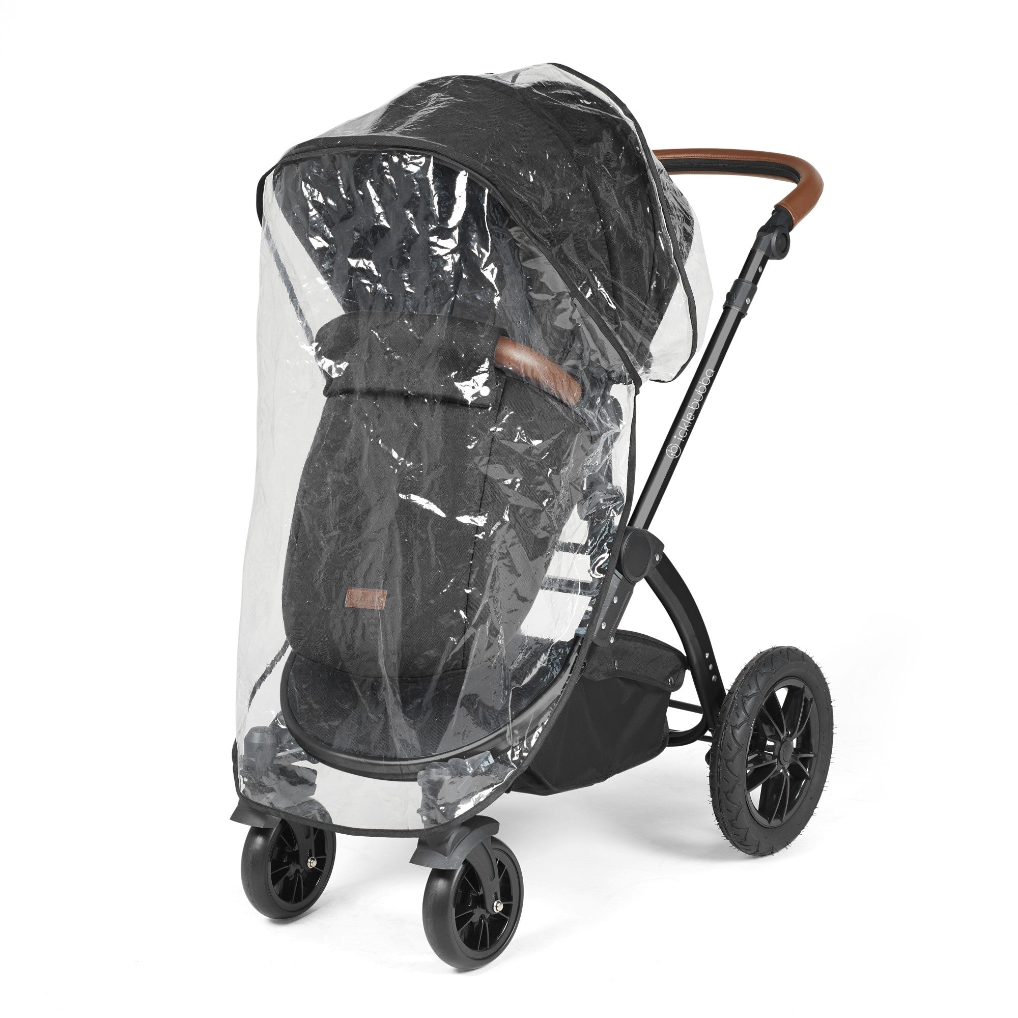 Ickle Bubba Stomp Luxe All-in-One Travel System With Isofix Base - Black / Midnight / Tan   