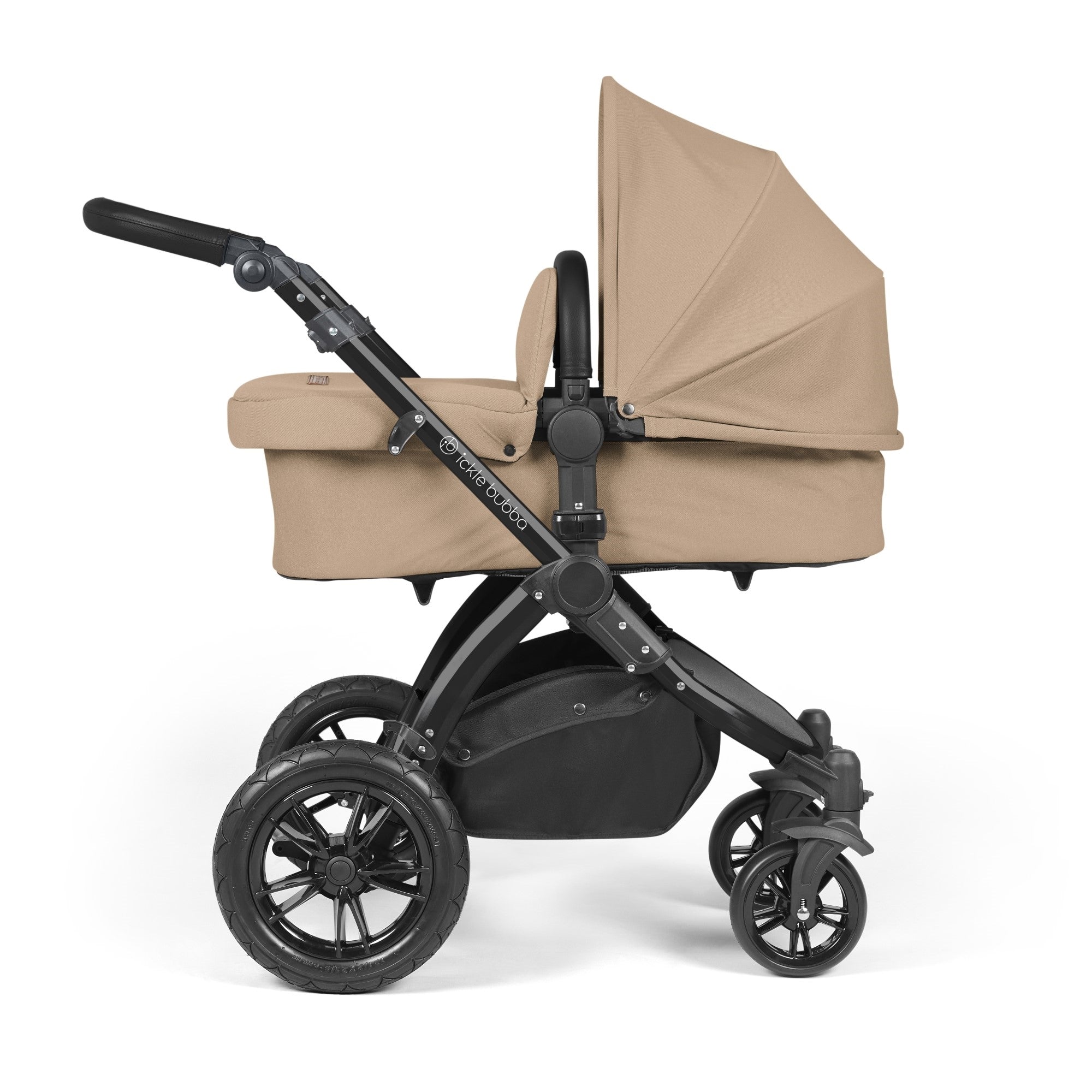 Ickle Bubba Stomp Luxe All-in-One Travel System With Isofix Base - Black / Desert / Black   