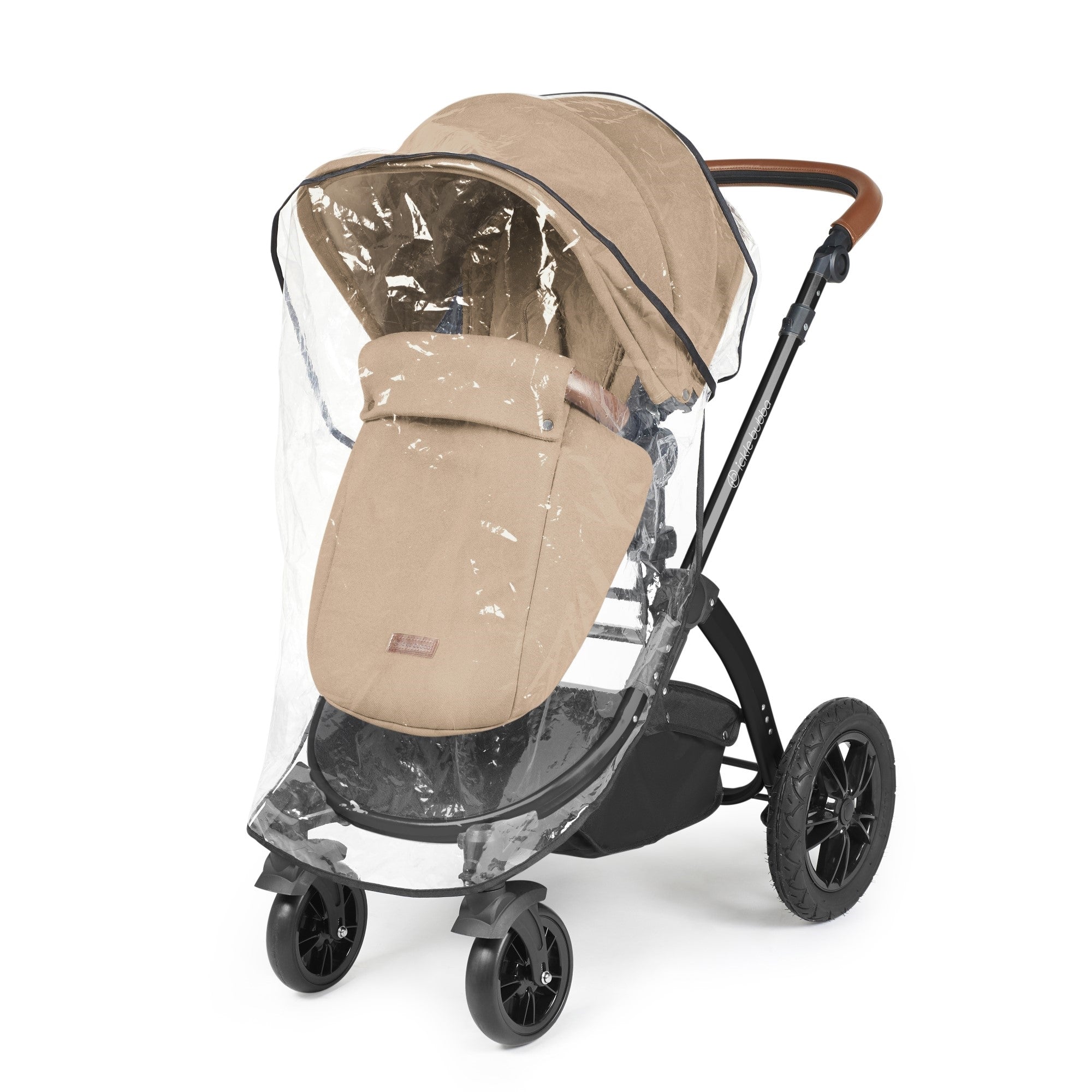 Ickle Bubba Stomp Luxe All-in-One Travel System With Isofix Base - Black / Desert / Tan   