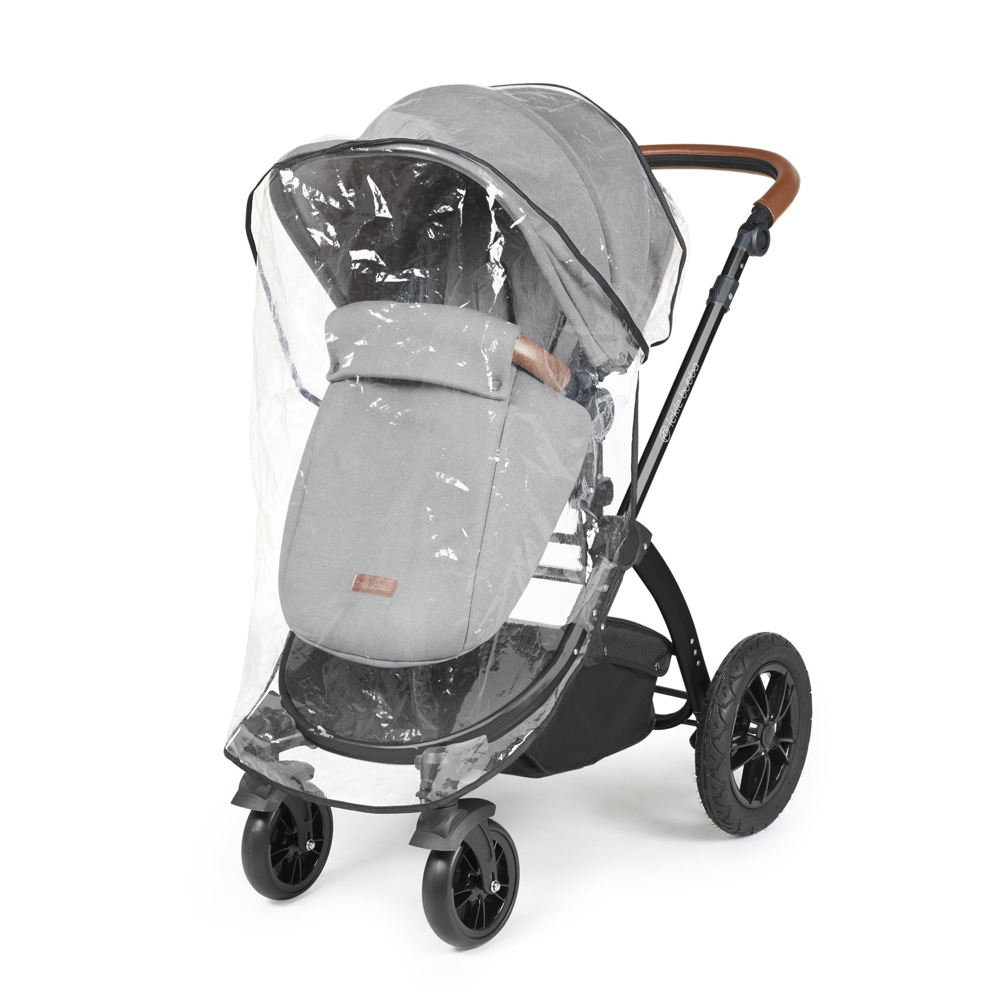 Ickle Bubba Stomp Luxe All-in-One Travel System With Isofix Base - Black / Pearl Grey / Tan   