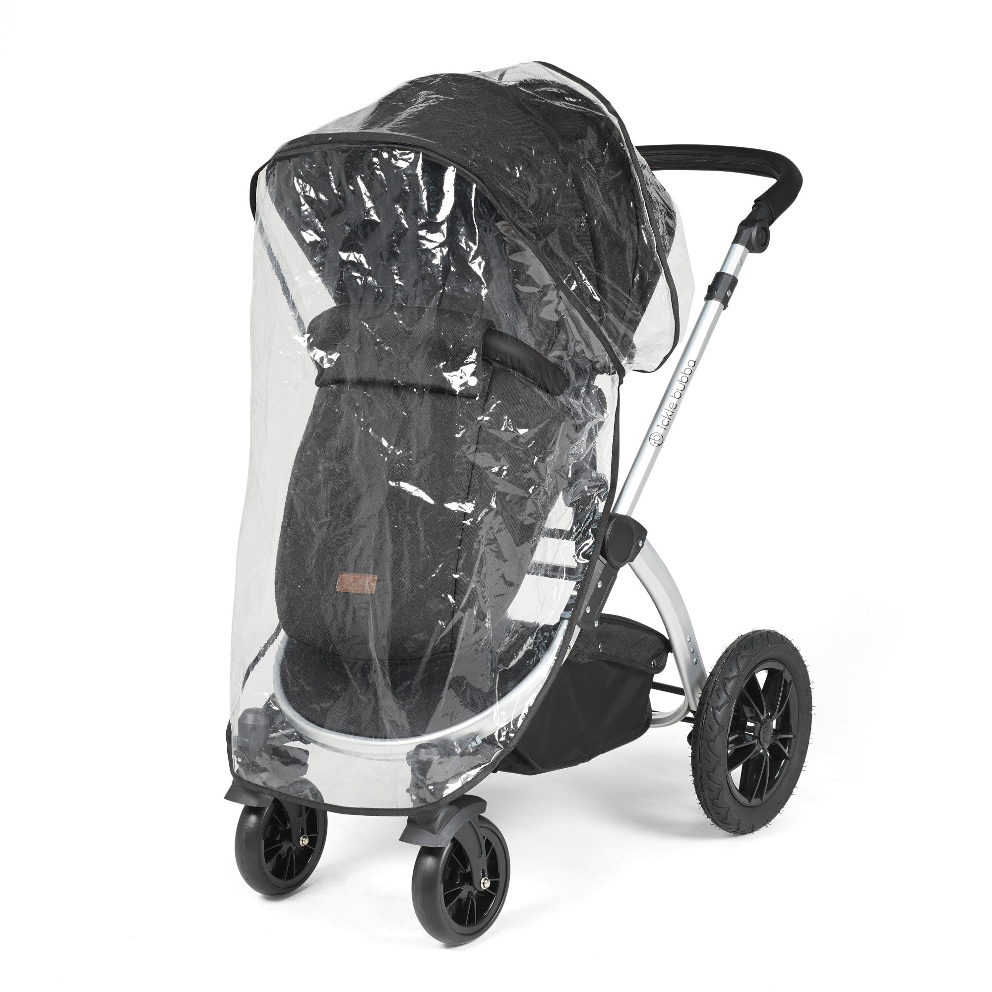 Ickle Bubba Stomp Luxe All-in-One Travel System With Isofix Base - Silver / Midnight / Black   