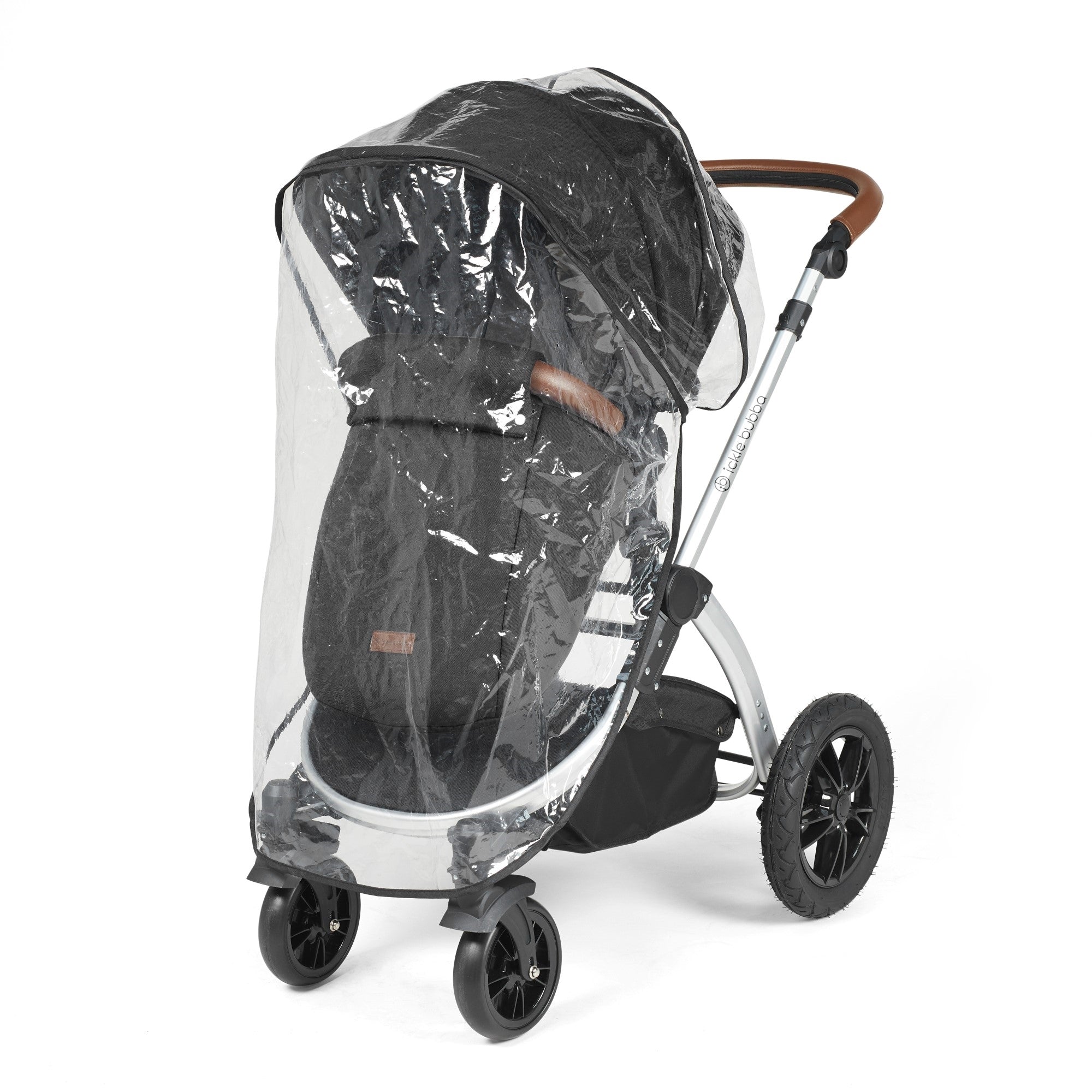 Ickle Bubba Stomp Luxe All-in-One Travel System With Isofix Base - Silver / Midnight / Tan   