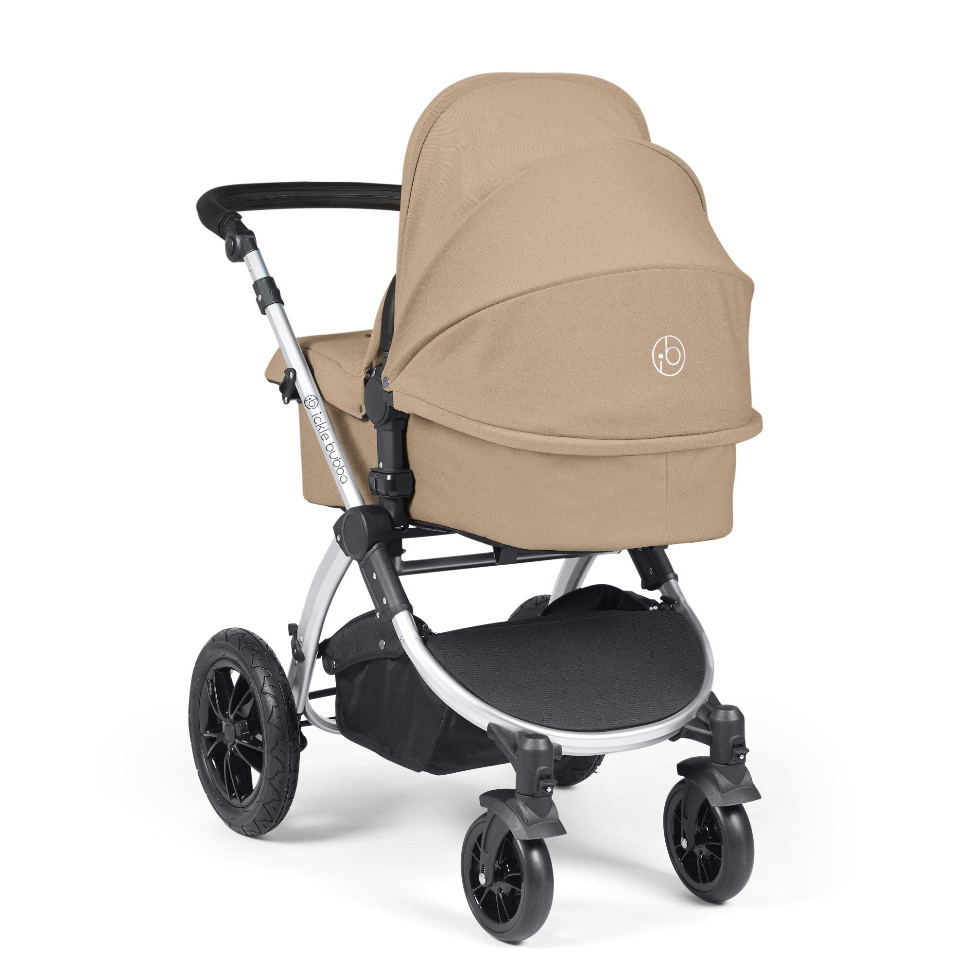 Ickle Bubba Stomp Luxe All-in-One Travel System With Isofix Base - Silver / Desert / Black   