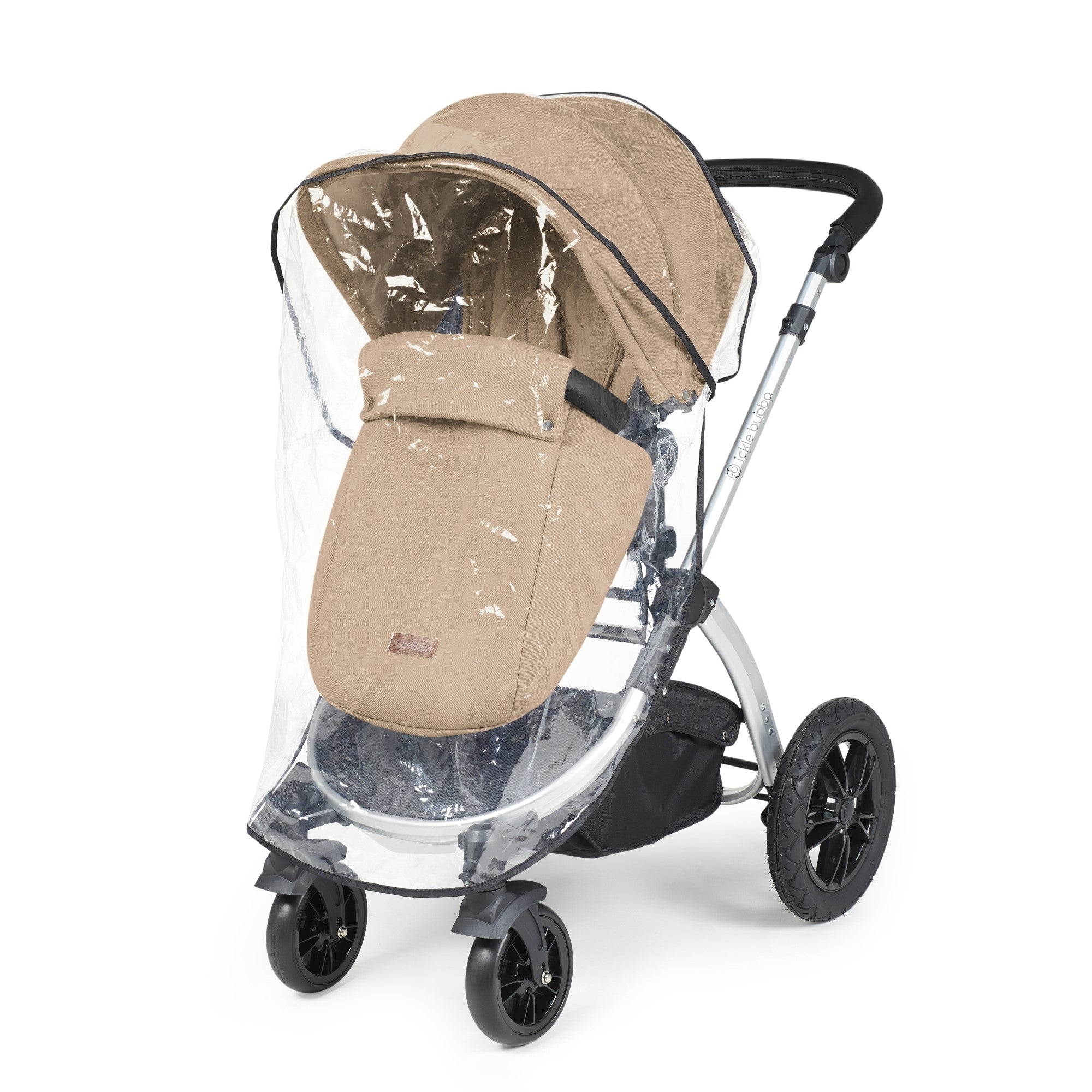 Ickle Bubba Stomp Luxe All-in-One Travel System With Isofix Base - Silver / Desert / Black   