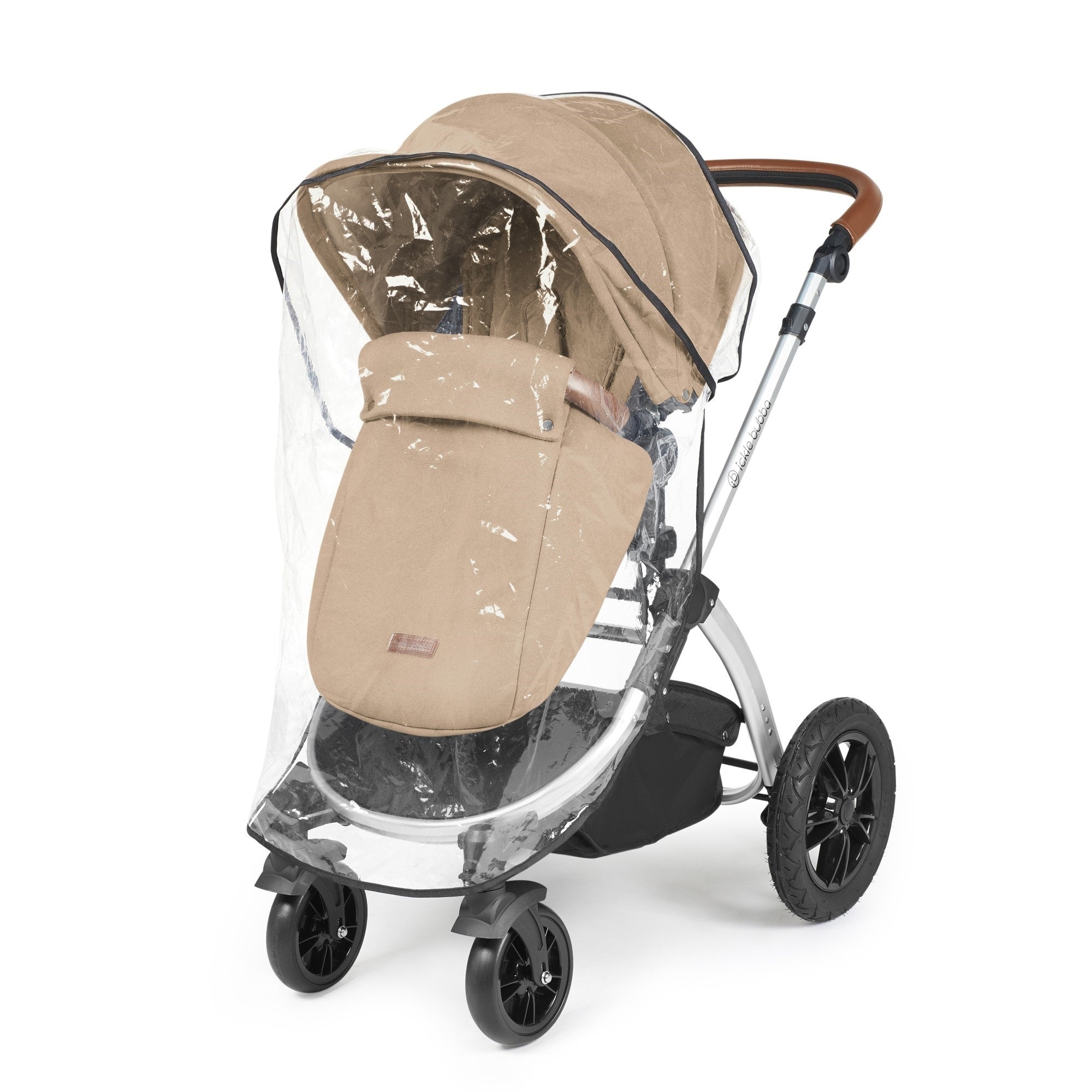 Ickle Bubba Stomp Luxe All-in-One Travel System With Isofix Base - Silver / Desert / Tan   