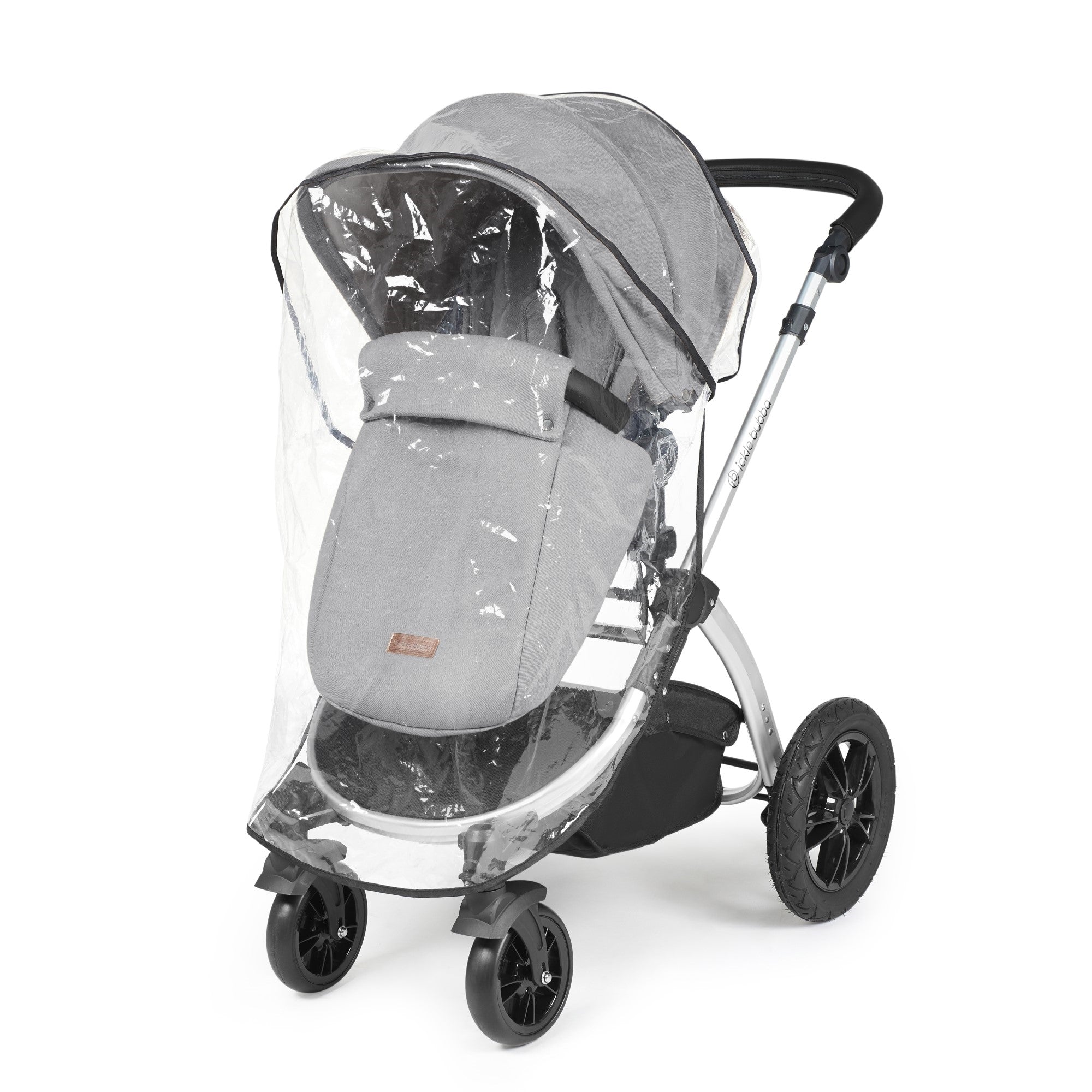 Ickle Bubba Stomp Luxe All-in-One Travel System With Isofix Base - Silver / Pearl Grey / Black   