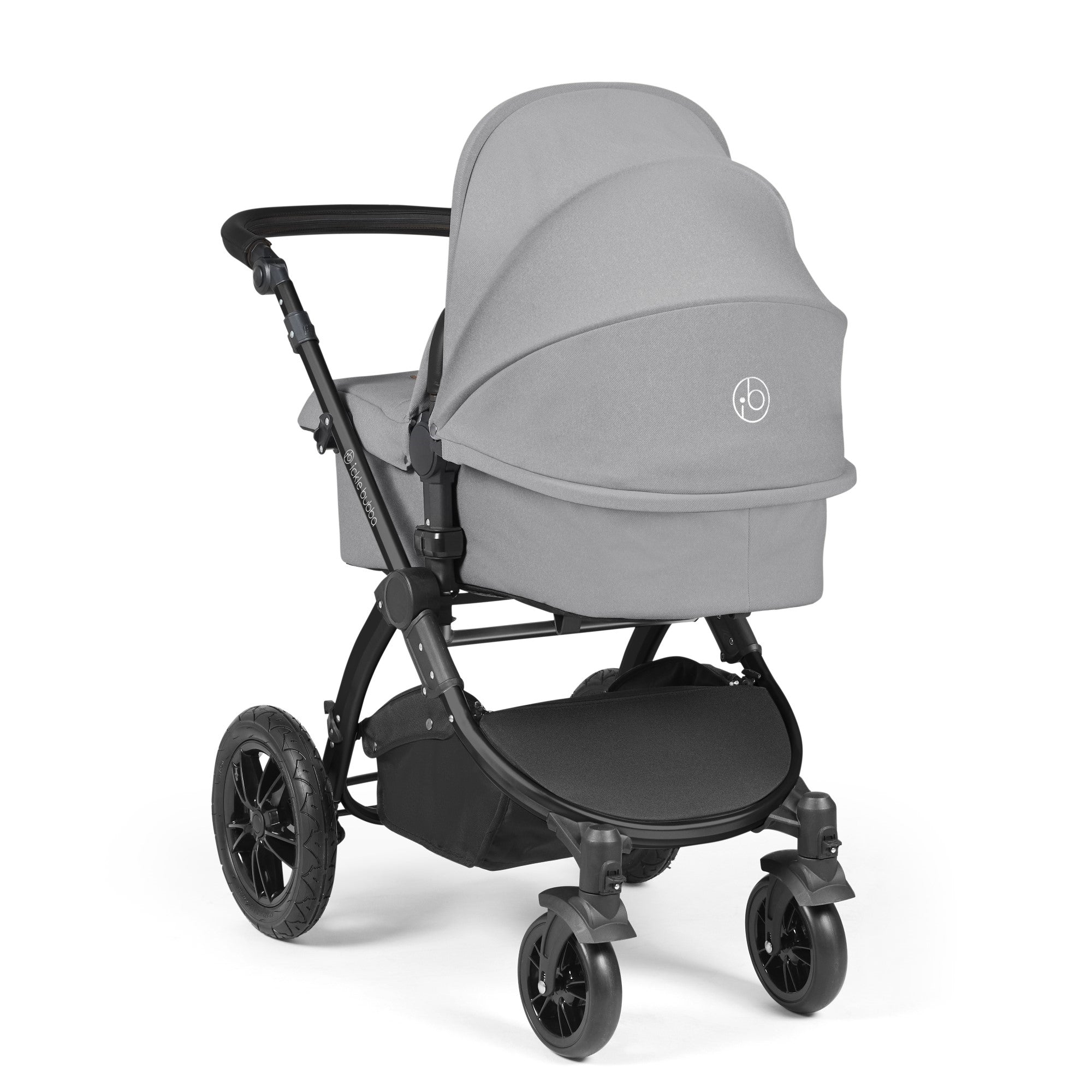 Ickle Bubba Stomp Luxe All-in-One Travel System With Isofix Base - Black / Pearl Grey / Black   