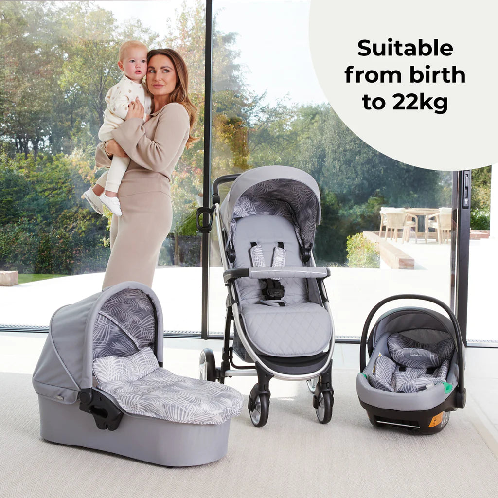 My Babiie MB200i 3-in-1 Travel System with i-Size Car Seat - Samantha Faiers Grey Tropical -  | For Your Little One