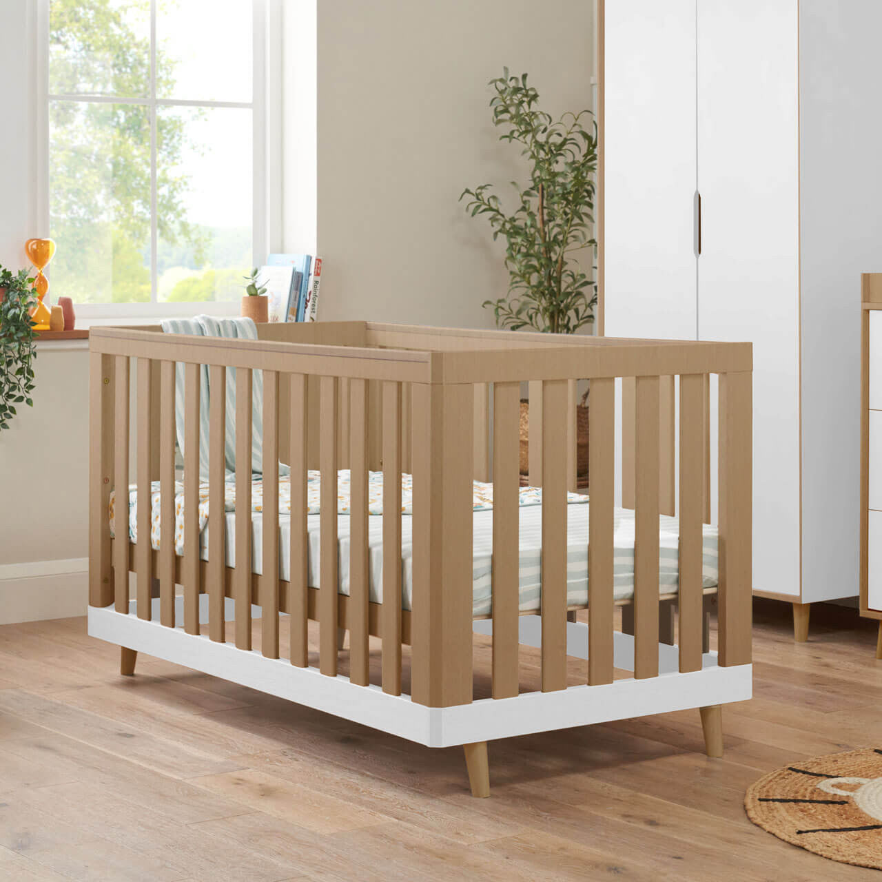 Tutti Bambini Hygge 2 Piece Room Set - White/Light Oak - For Your Little One