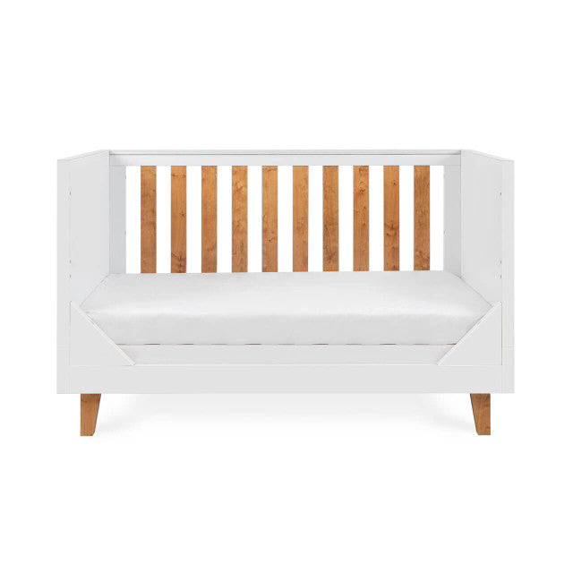 Tutti Bambini Como Cot Bed - White / Rosewood   