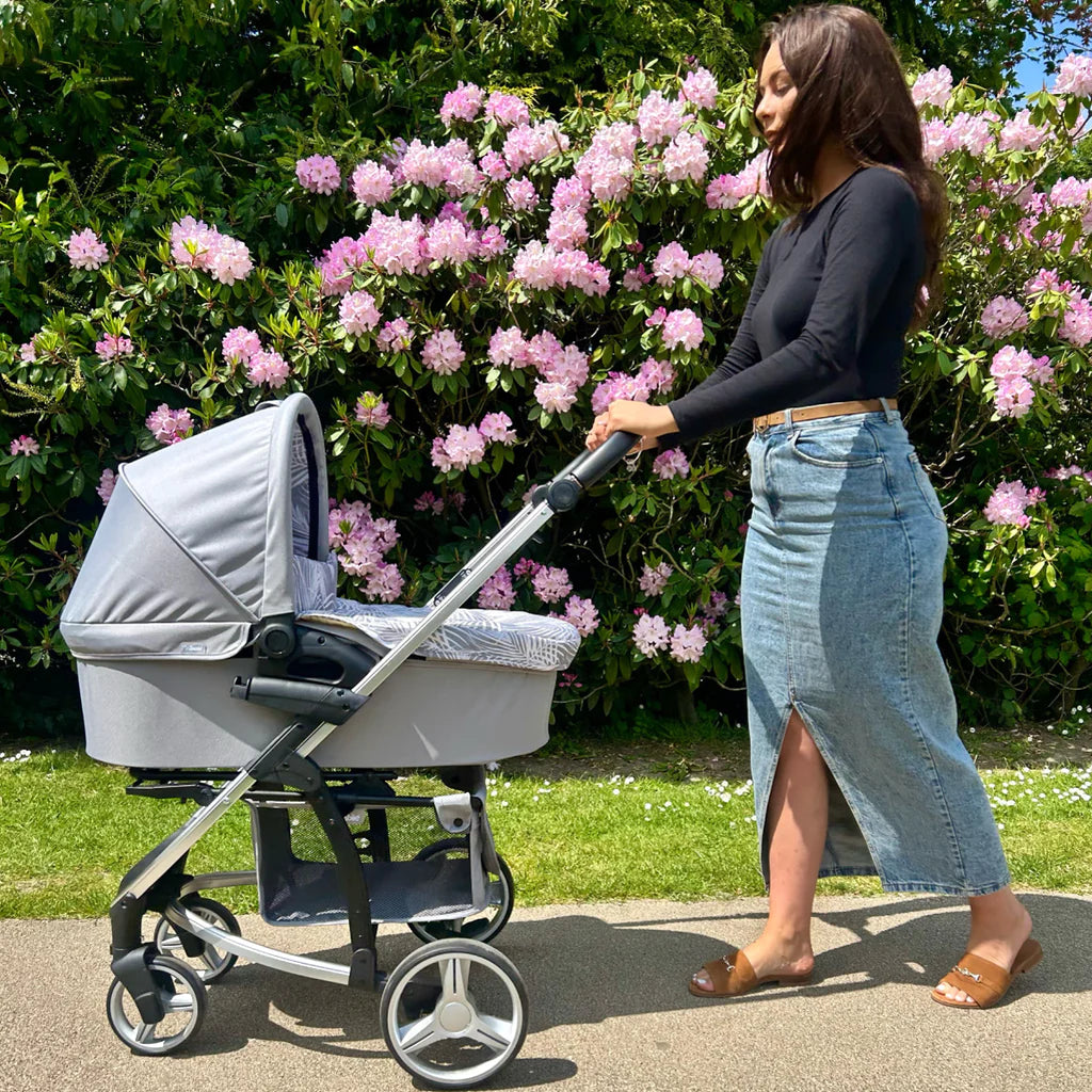 My Babiie MB200i 3-in-1 Travel System with i-Size Car Seat - Samantha Faiers Grey Tropical -  | For Your Little One
