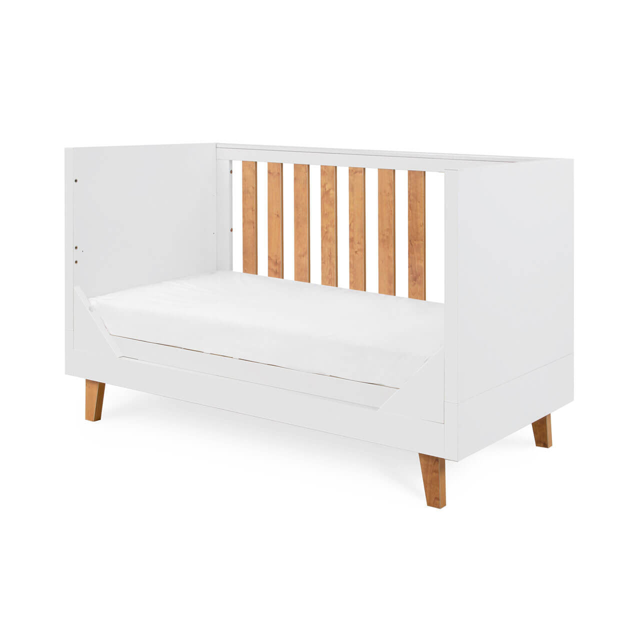 Tutti Bambini Como Cot Bed - White / Rosewood   