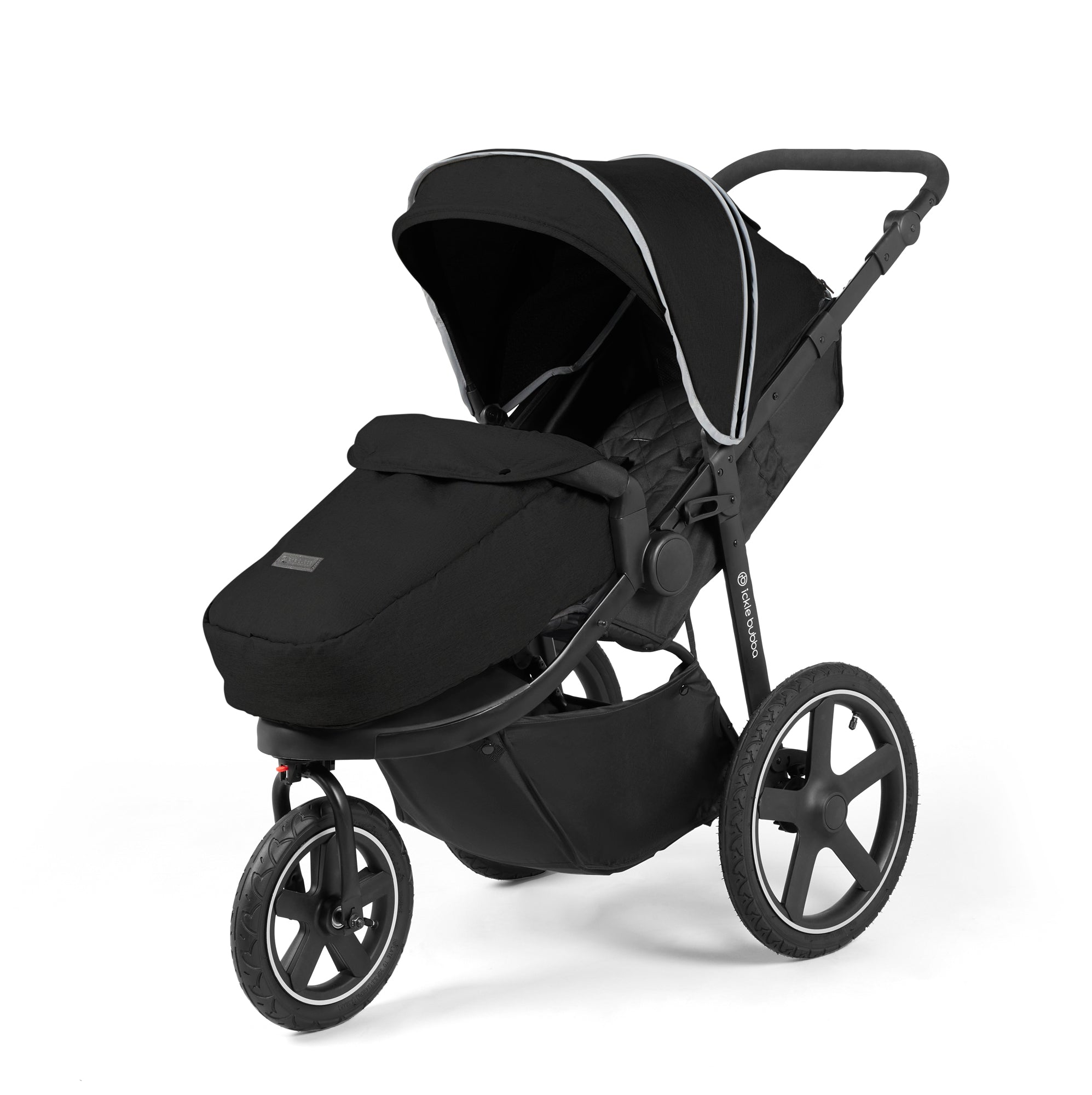 Ickle Bubba Venus Venus Max Jogger 3 Wheel Stroller I-Size Travel System with Isofix Base - Black   