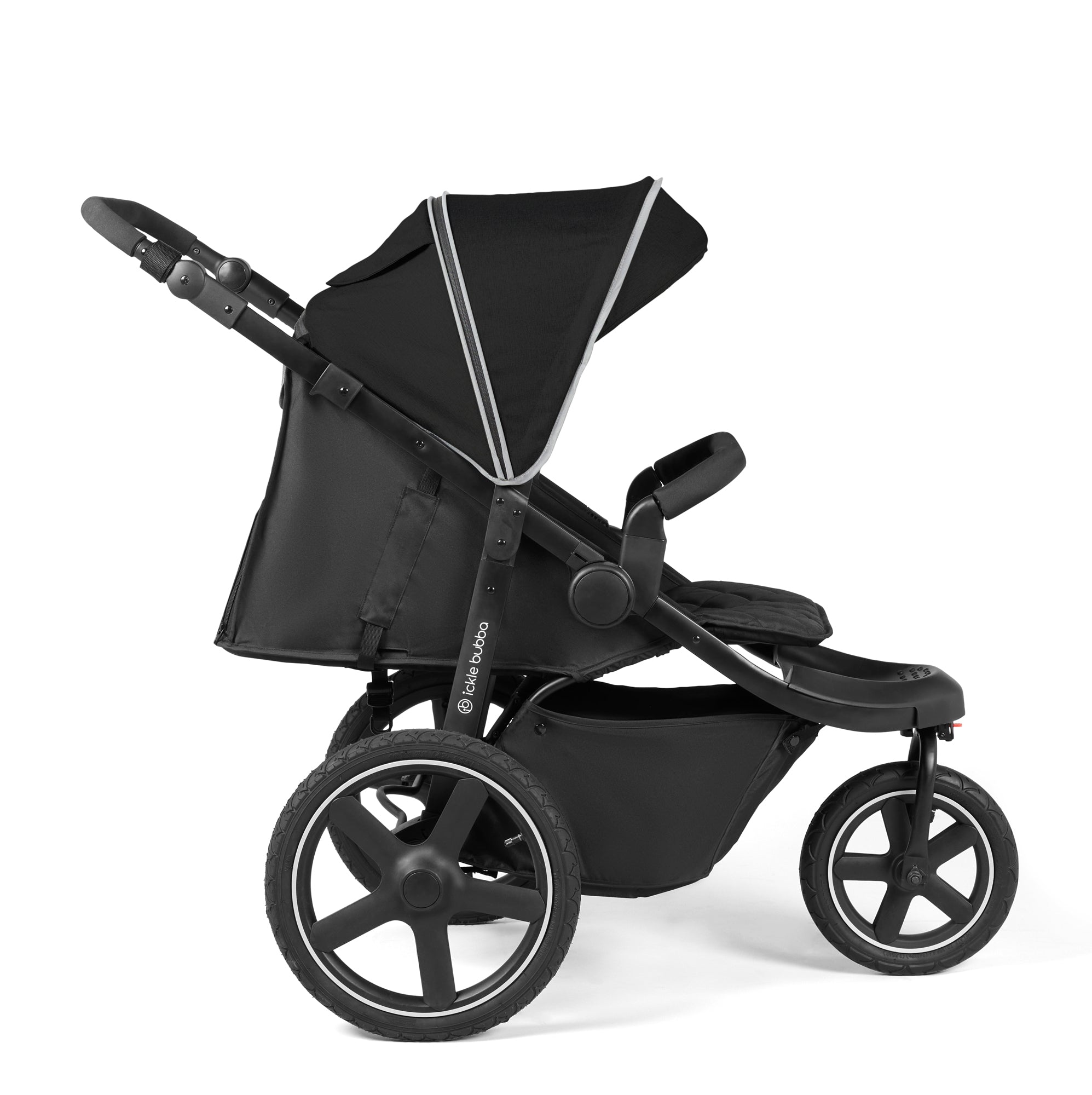 Ickle Bubba Venus Venus Max Jogger 3 Wheel Stroller I-Size Travel System with Isofix Base - Black   