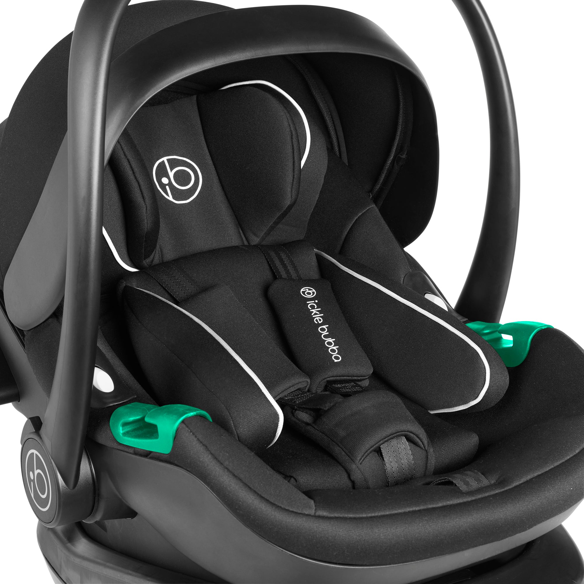 Ickle Bubba Venus Venus Max Jogger 3 Wheel Stroller I-Size Travel System with Isofix Base - Black   