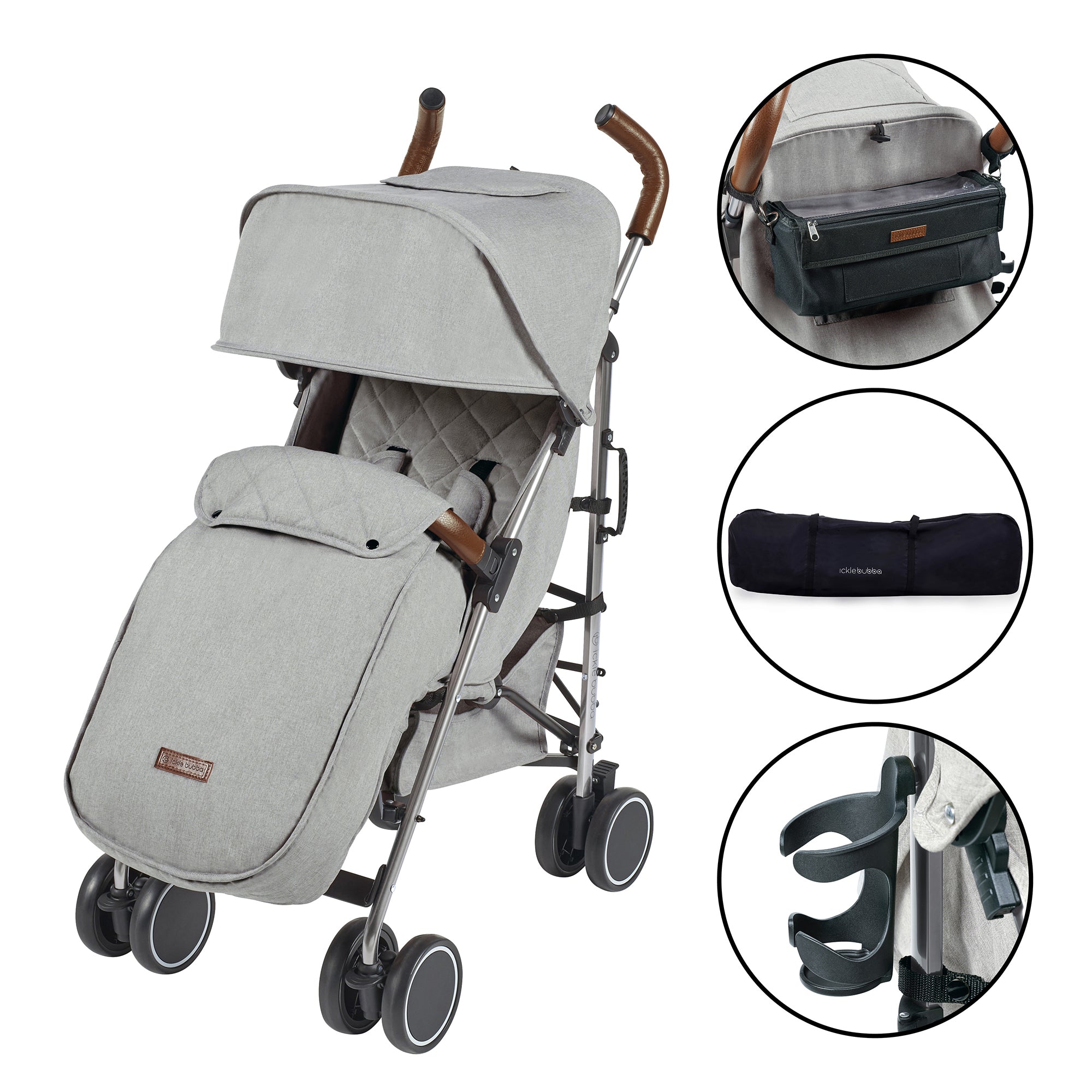 ickle bubba Discovery Prime Stroller - Silver / Grey   