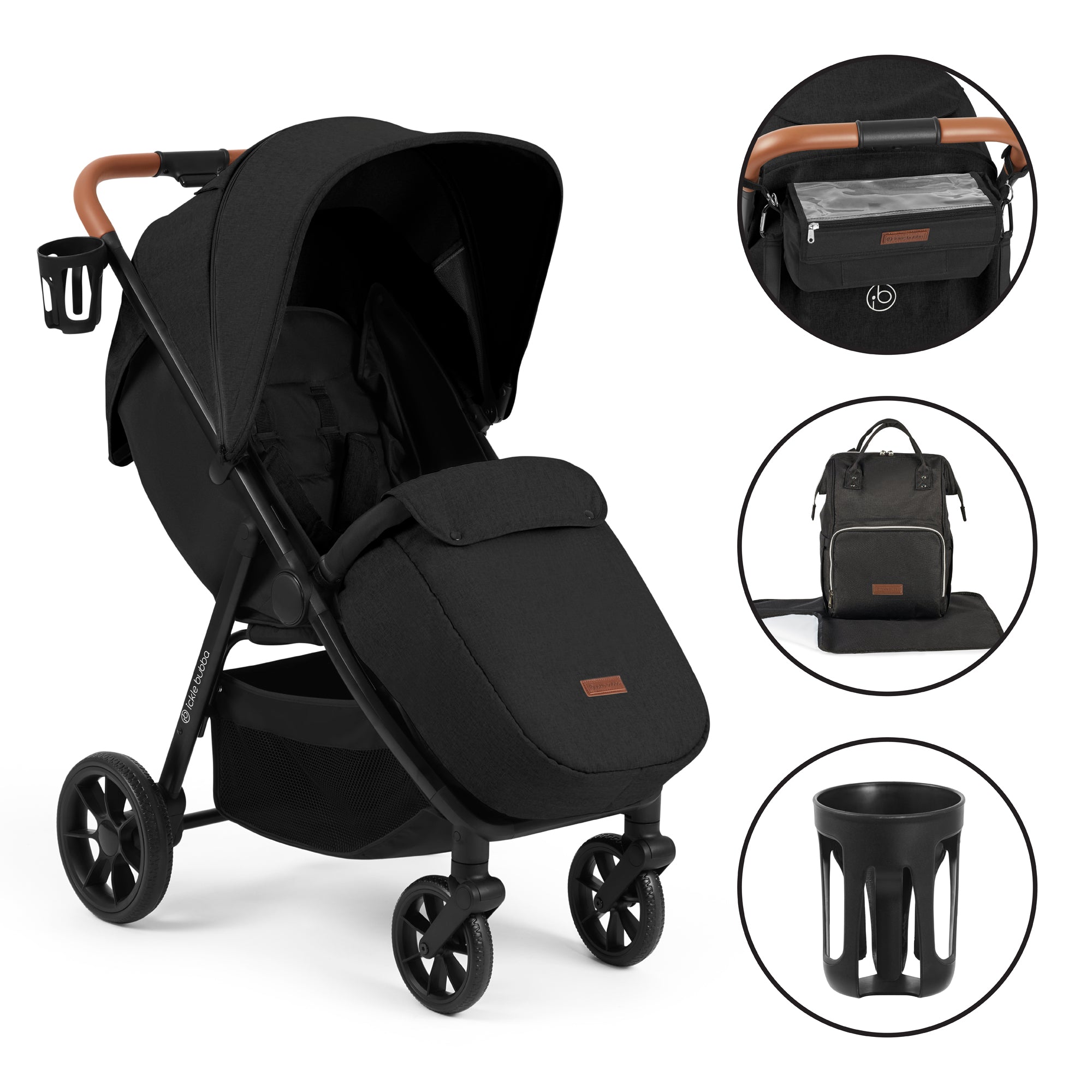 ickle bubba Stomp Stride Prime Stroller - Midnight   