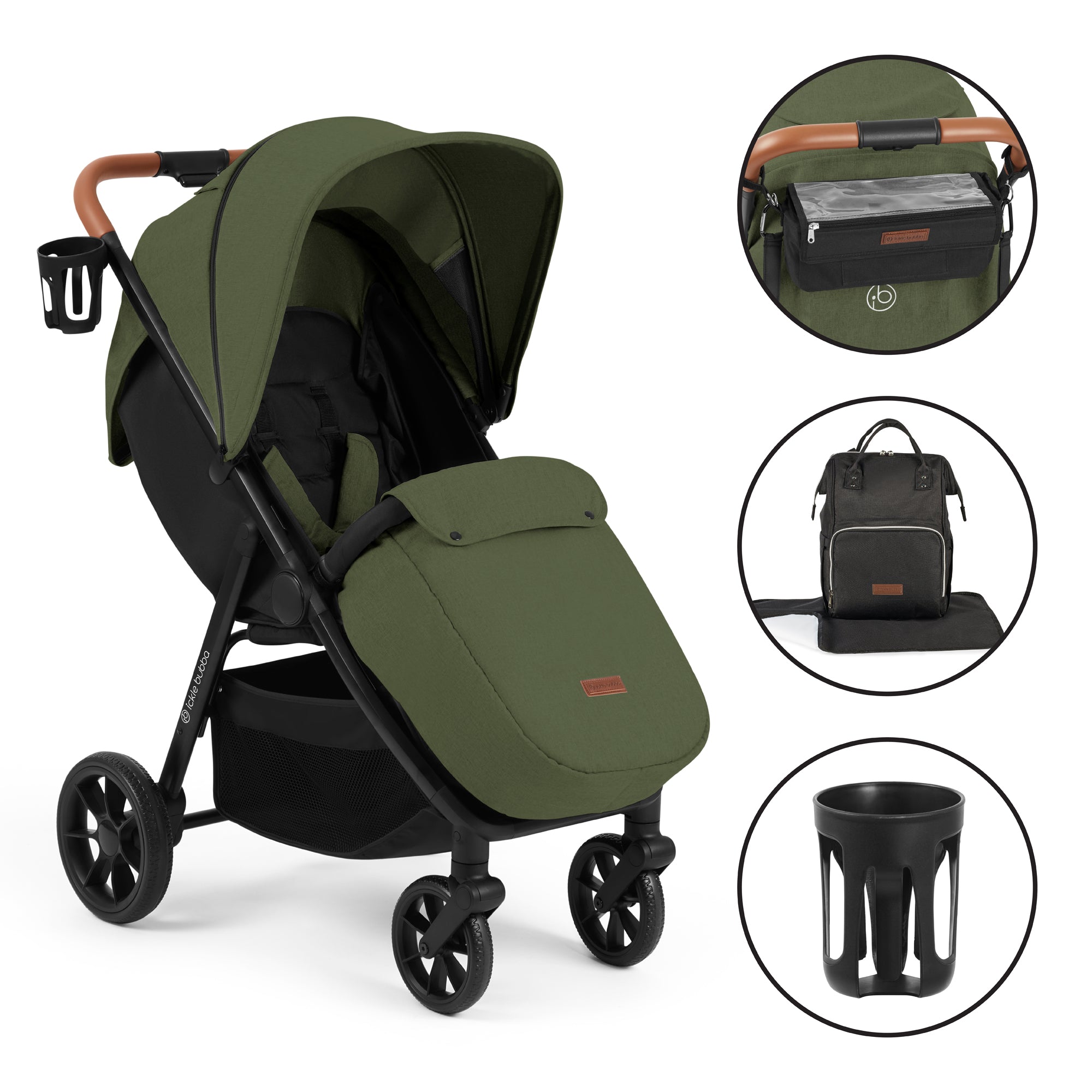 ickle bubba Stomp Stride Prime Stroller - Woodland   