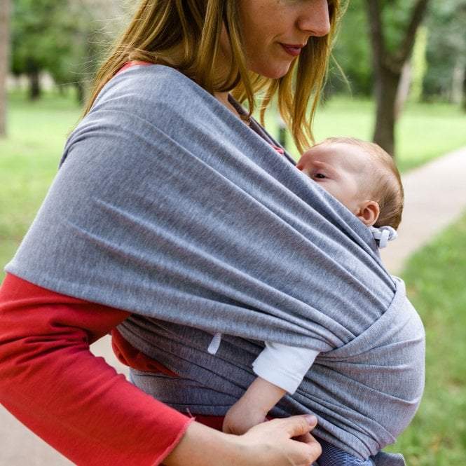 Organic Baby Wrap Carrier Grey Melange