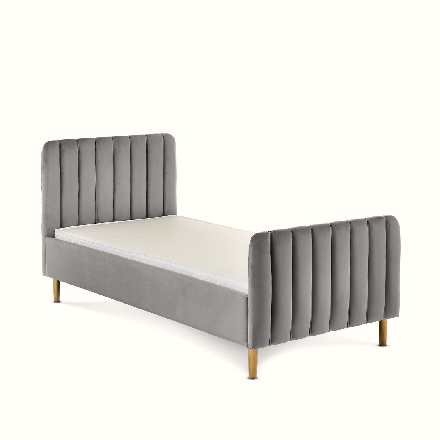 Obaby Gatsby Single Bed  Velvet Grey   