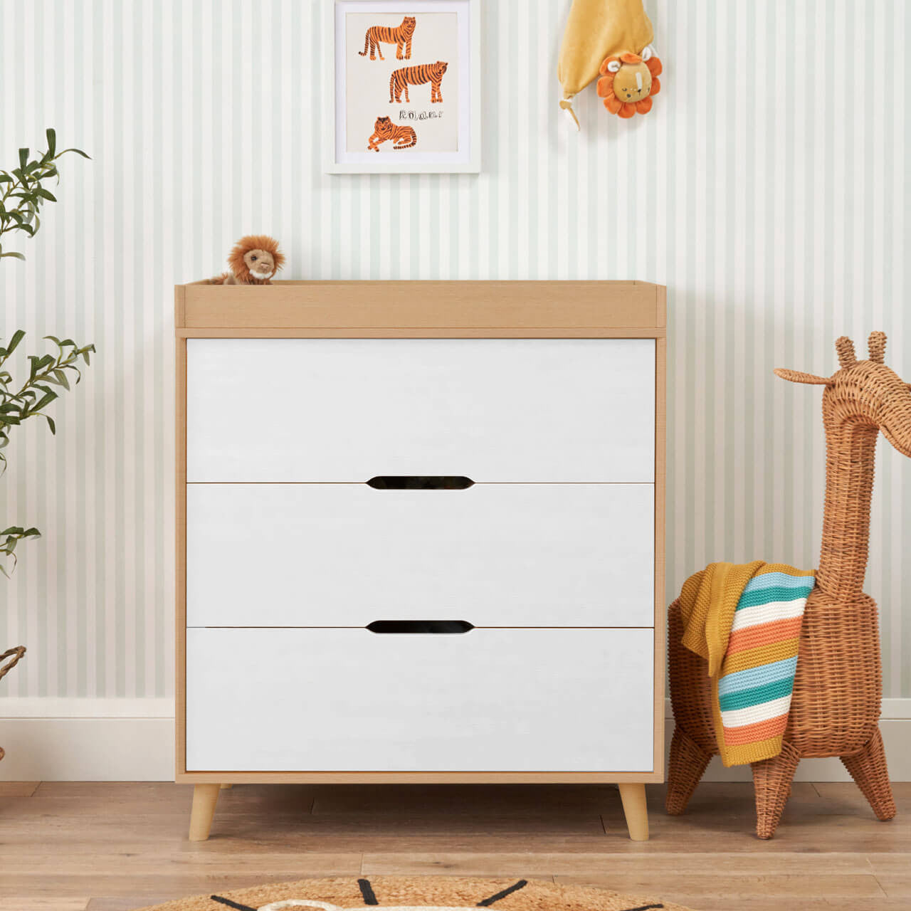 Tutti Bambini Hygge 2 Piece Room Set - White/Light Oak - For Your Little One