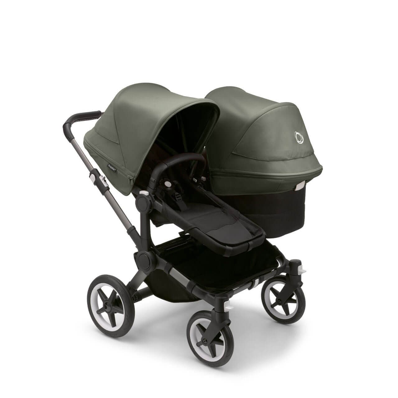 Bugaboo Donkey 5 Duo Pushchair on Graphite/Black Chassis - Choose Your Colour - Forest Green | For Your Little One