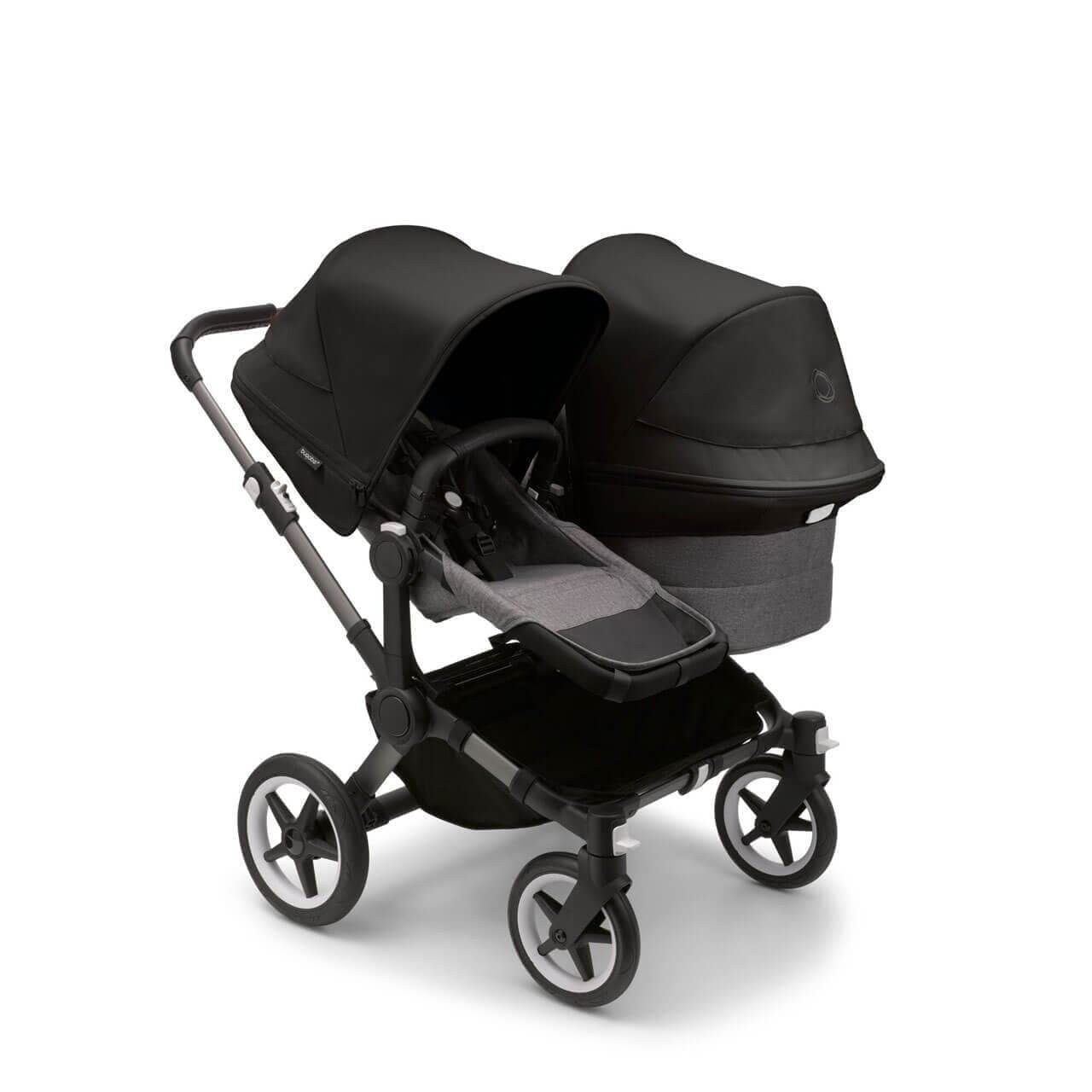 Bugaboo Donkey 5 Duo Pushchair on Graphite/Grey Chassis - Choose Your Colour - Midnight Black | For Your Little One