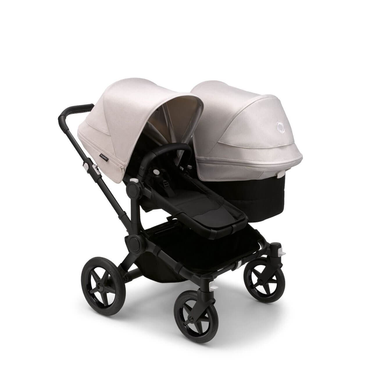 Bugaboo Donkey 5 Duo Pushchair on Black/Black Chassis - Choose Your Colour - Misty White | For Your Little One