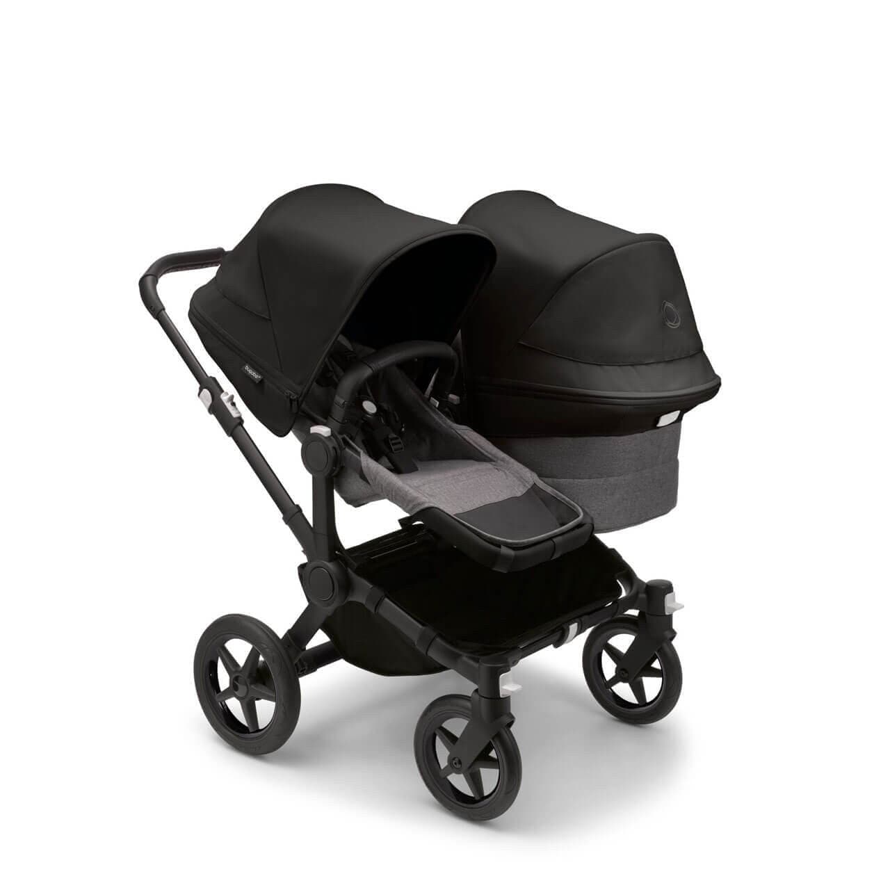 Bugaboo Donkey 5 Duo Travel System on Black/Grey Chassis - Choose Your Colour - Midnight Black | For Your Little One