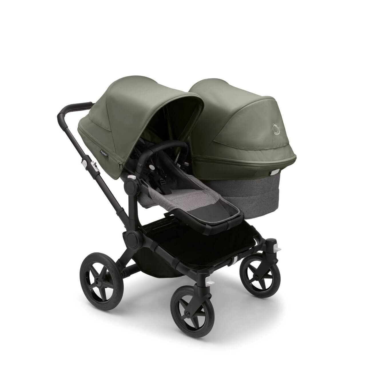 Bugaboo Donkey 5 Duo Travel System on Black/Grey Chassis - Choose Your Colour - Forest Green | For Your Little One