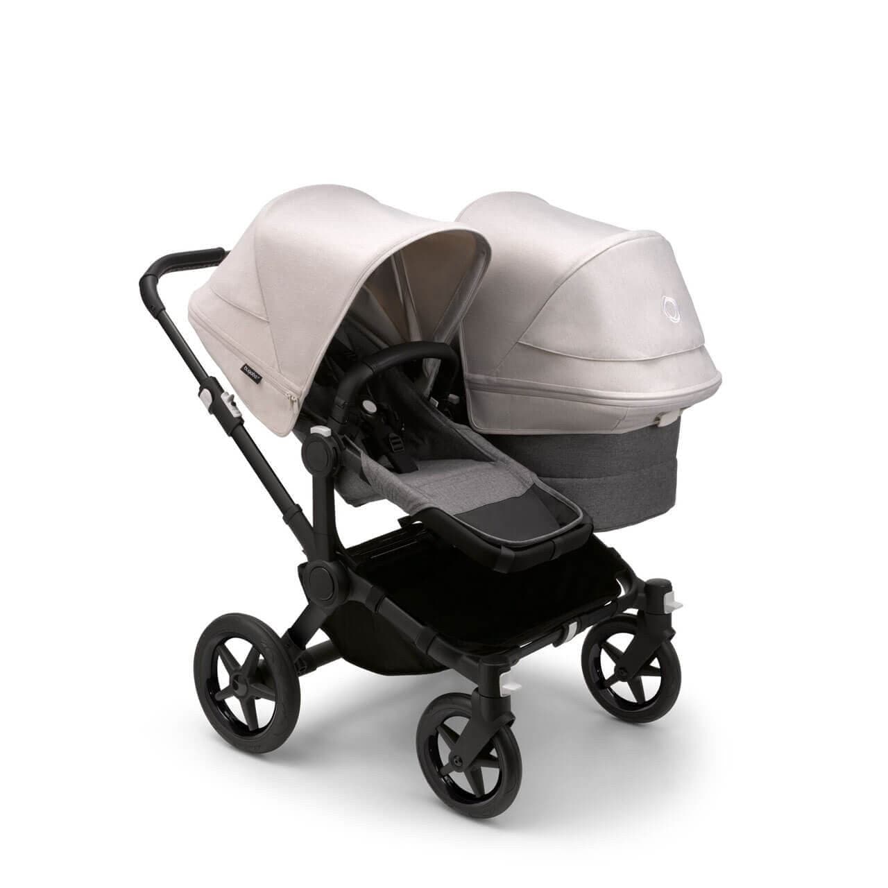 Bugaboo Donkey 5 Duo Travel System on Black/Grey Chassis - Choose Your Colour - Misty White | For Your Little One