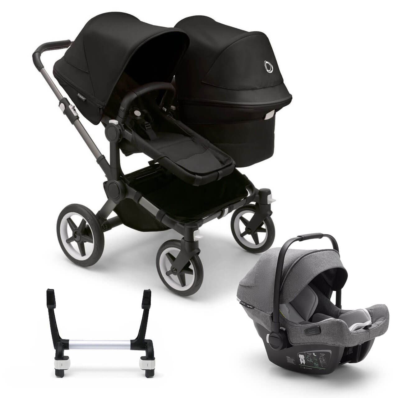 Bugaboo Donkey 5 Duo Travel System on Graphite/Black Chassis + Turtle Air - Choose Your Colour - For Your Little One