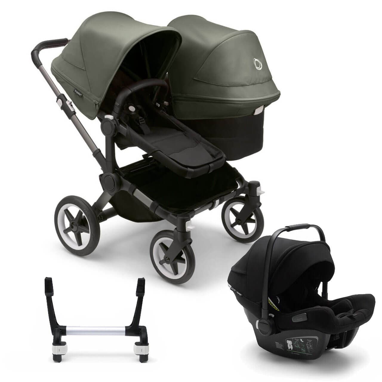 Bugaboo Donkey 5 Duo Travel System on Graphite/Black Chassis + Turtle Air - Choose Your Colour - For Your Little One