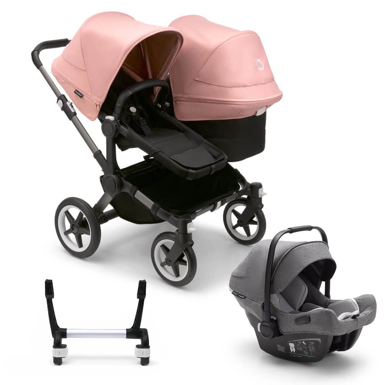 Bugaboo Donkey 5 Duo Travel System on Graphite/Black Chassis + Turtle Air - Choose Your Colour - For Your Little One