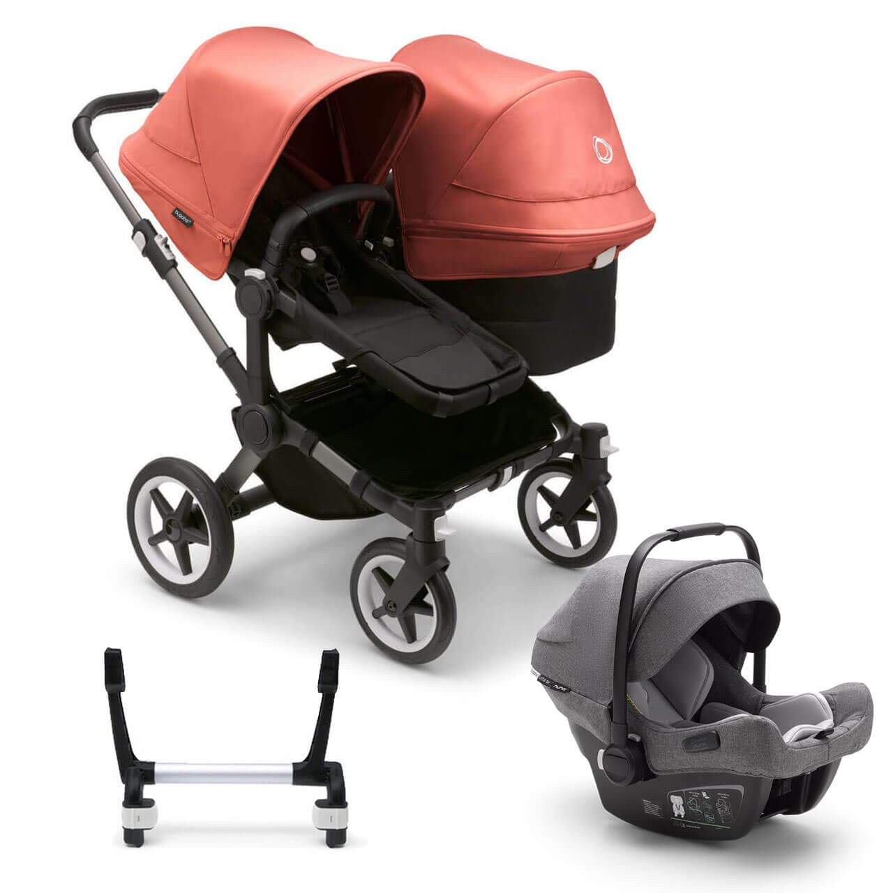 Bugaboo Donkey 5 Duo Travel System on Graphite/Black Chassis + Turtle Air - Choose Your Colour - For Your Little One