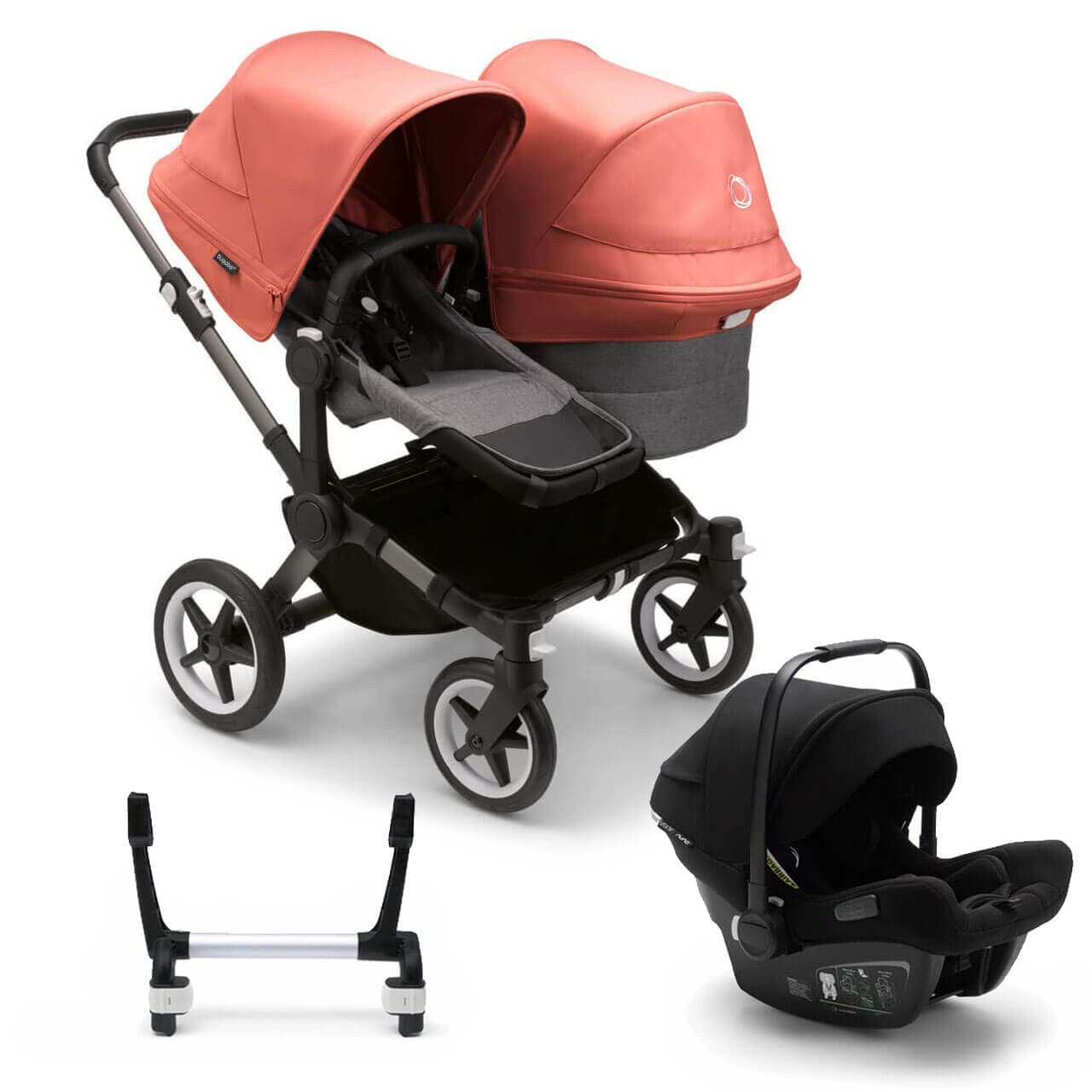 Bugaboo Donkey 5 Duo Travel System on Graphite/Grey Chassis + Turtle Air - Choose Your Colour - For Your Little One