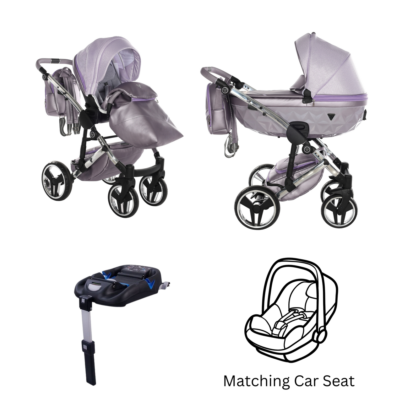 Junama Dolce 3 In 1 Travel System - Violet - Yes | For Your Little One