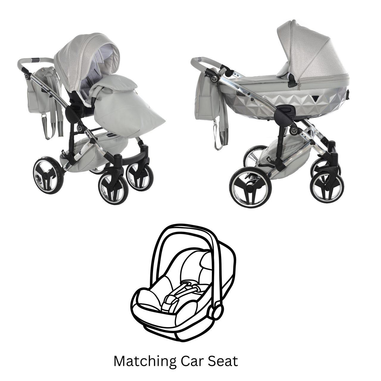 Junama Dolce 3 In 1 Travel System - Silver - No | For Your Little One