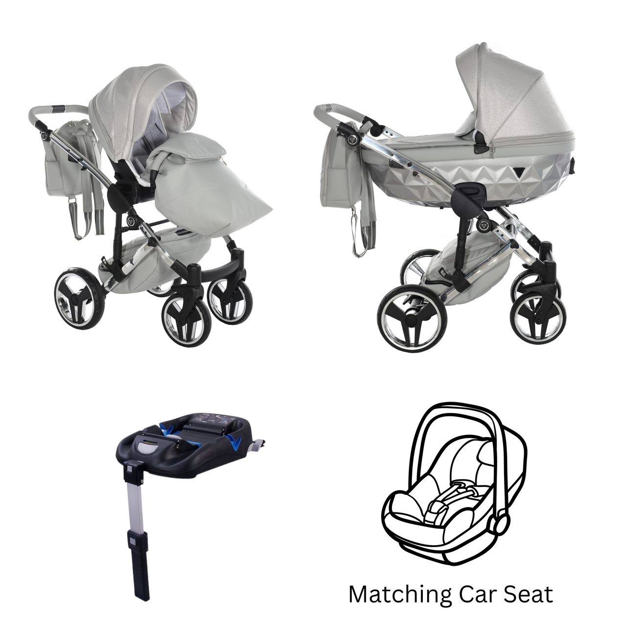 Junama Dolce 3 In 1 Travel System - Silver - Yes | For Your Little One