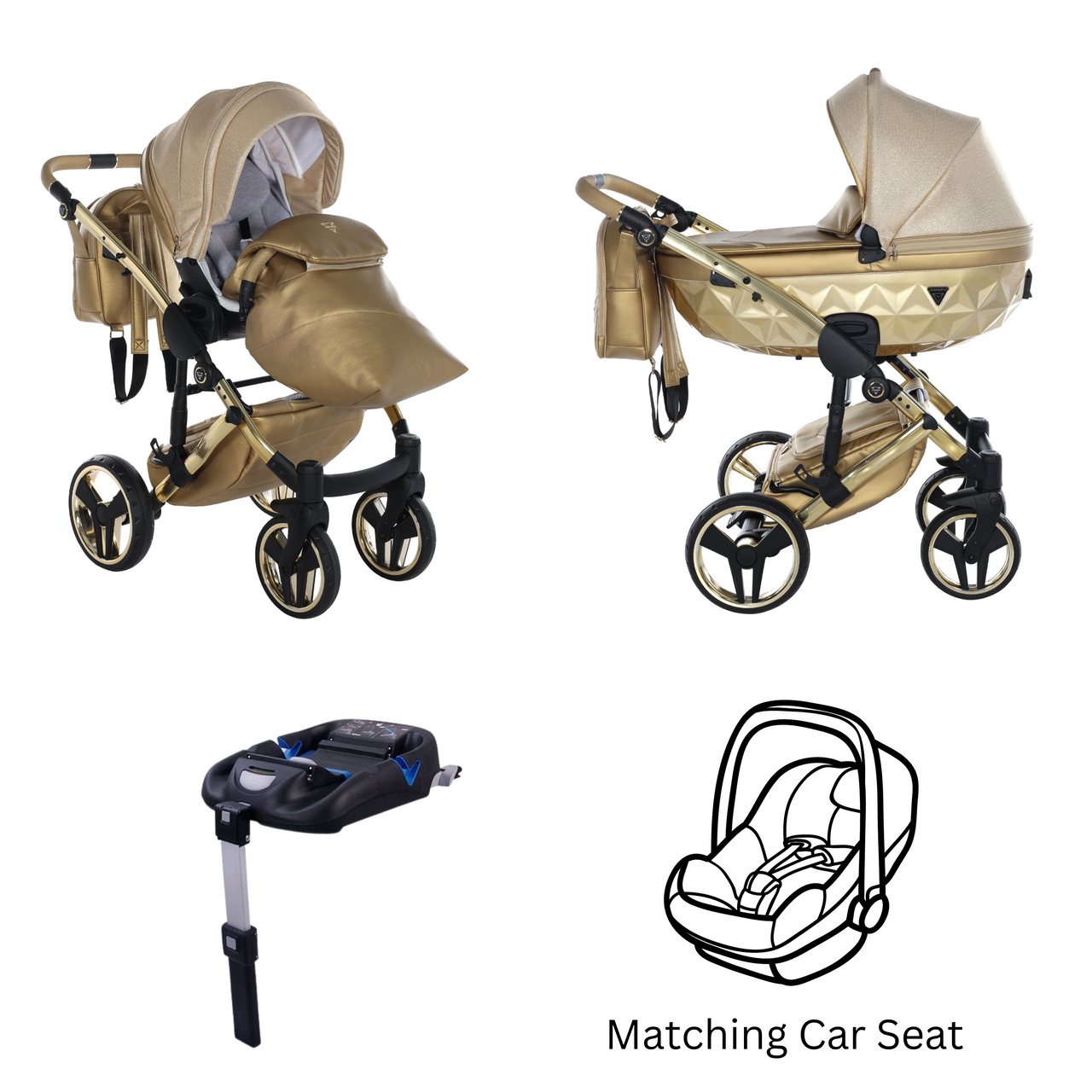Junama Dolce 3 In 1 Travel System - Gold - Yes | For Your Little One